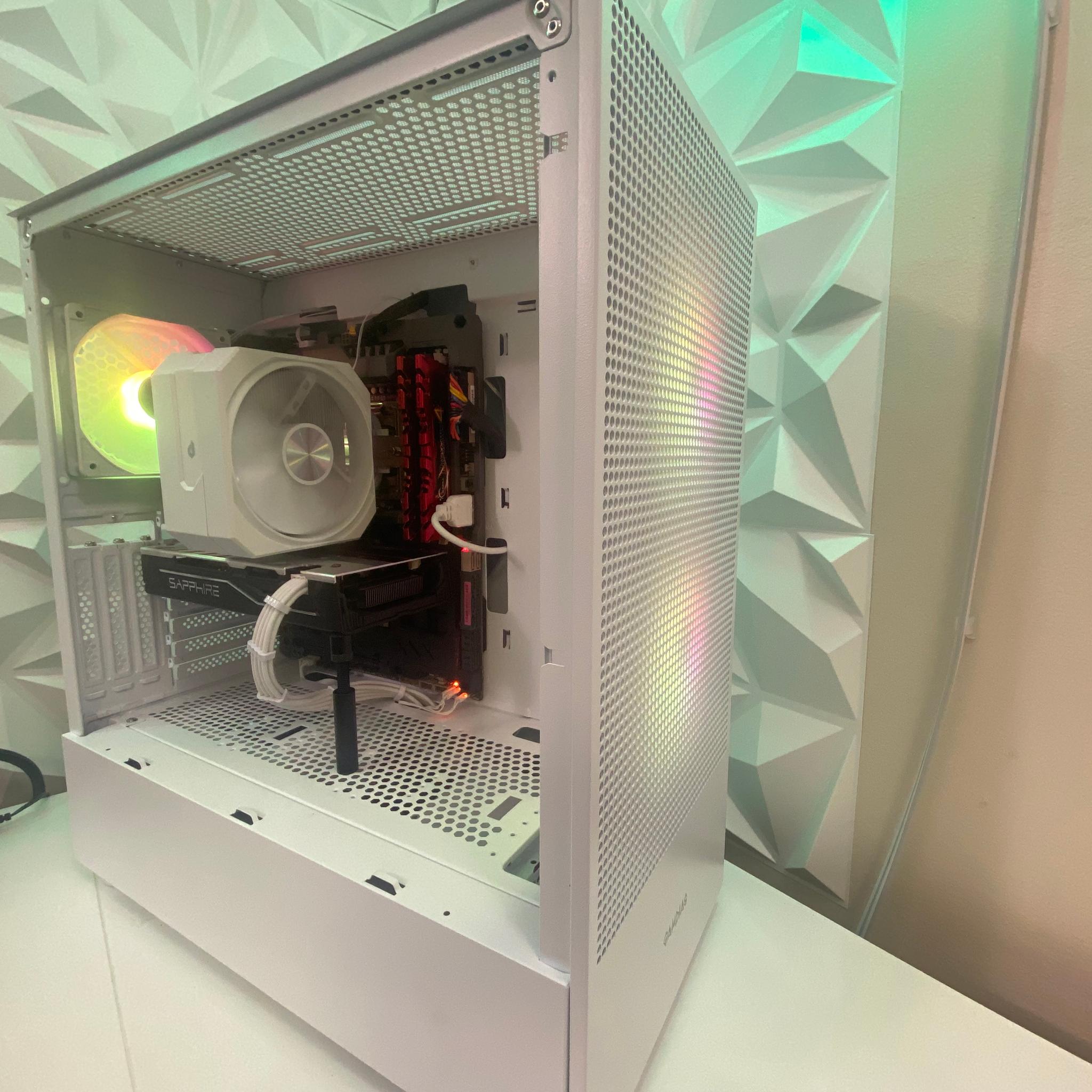 White RGB Gaming PC | RX 580 8GB | intel i7 5820K | 512GB SSD | 16GB RAM | WiFi & Bluetooth