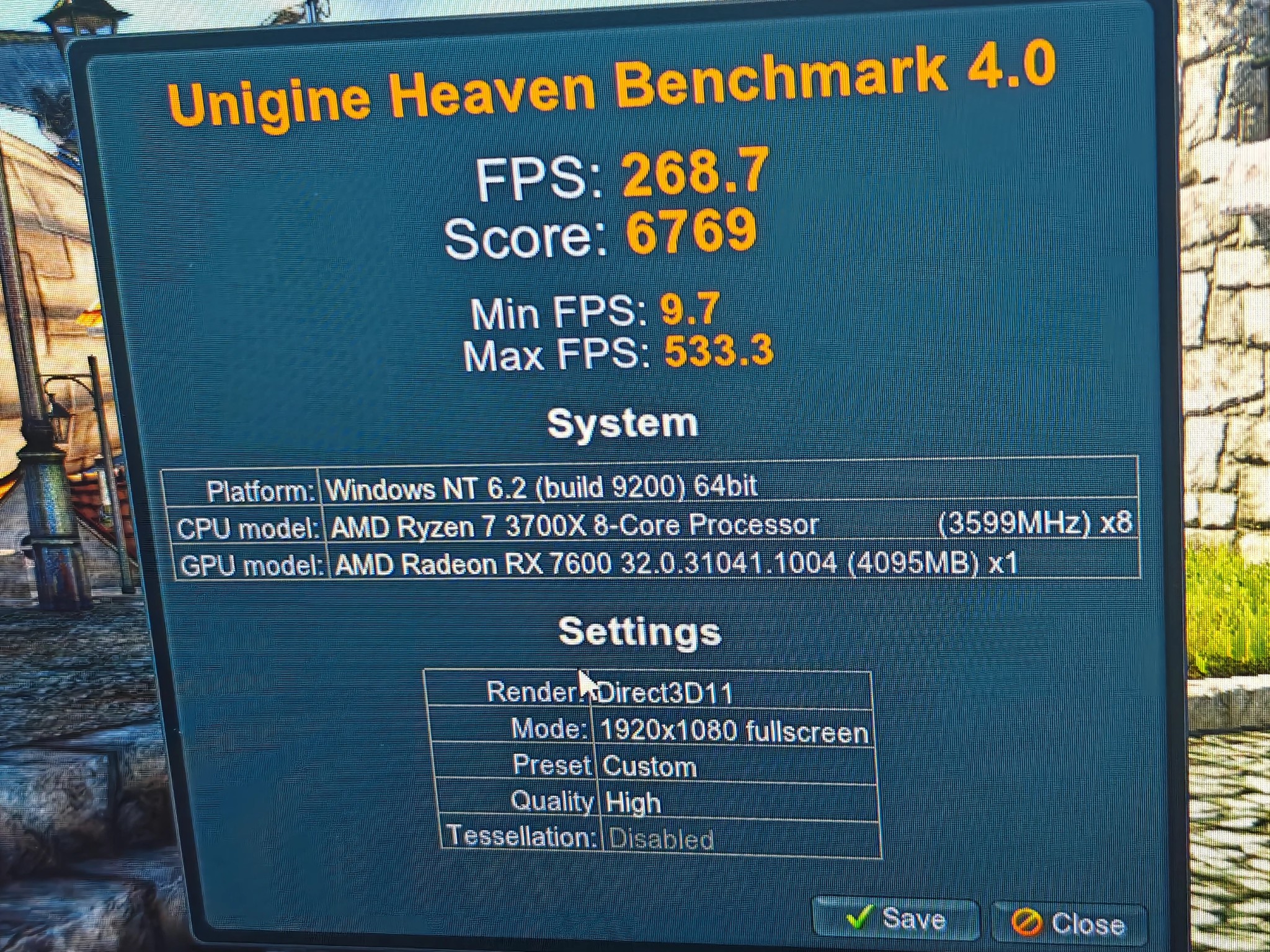 1080P/1440P OKINOS GAMING PC|AMD RYZEN 7 3700X|XFX AMD RX 7600 8GB|1TB SSD|32GB DDR4|WINDOWS 11 PRO