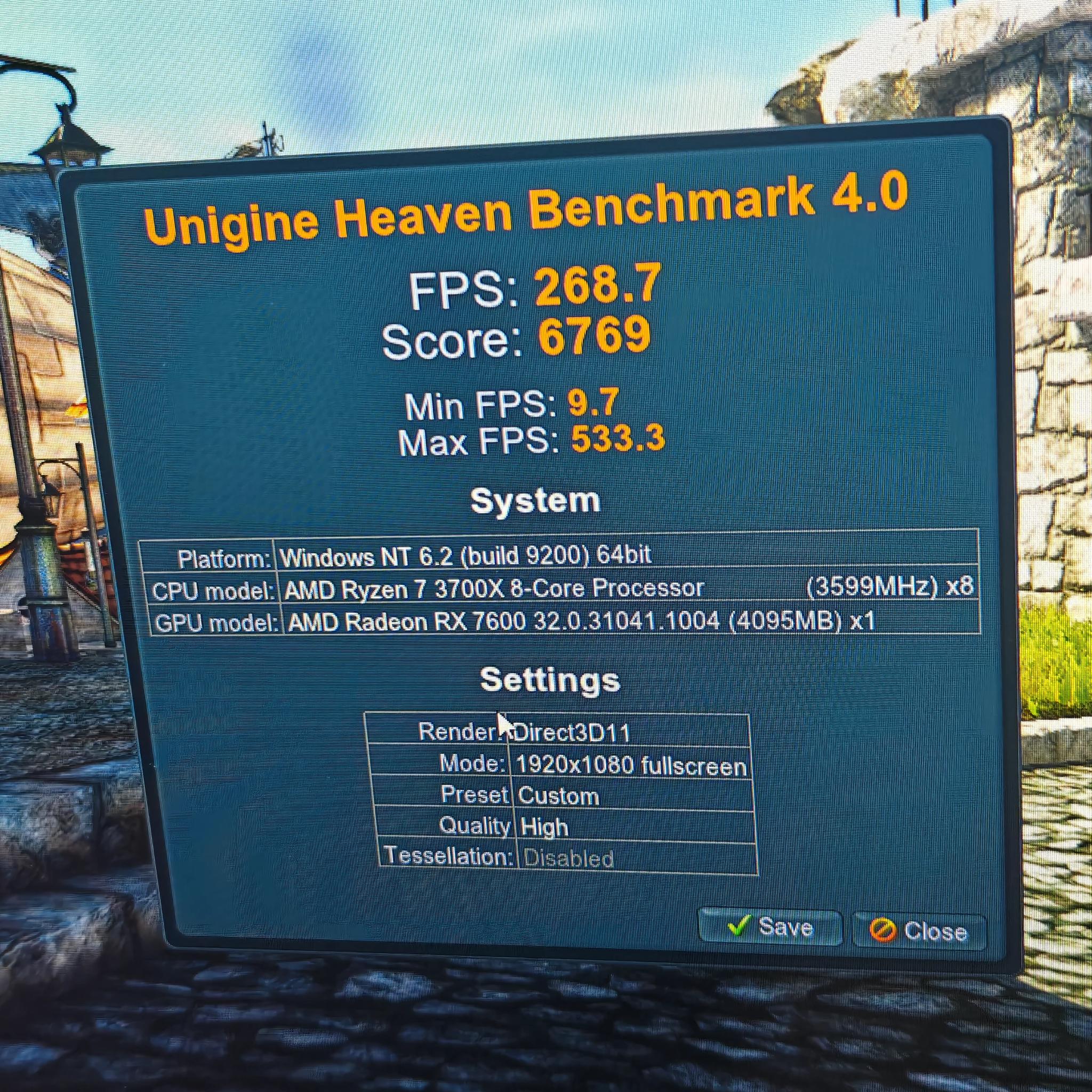 1080P/1440P OKINOS GAMING PC|AMD RYZEN 7 3700X|XFX AMD RX 7600 8GB|1TB SSD|32GB DDR4|WINDOWS 11 PRO