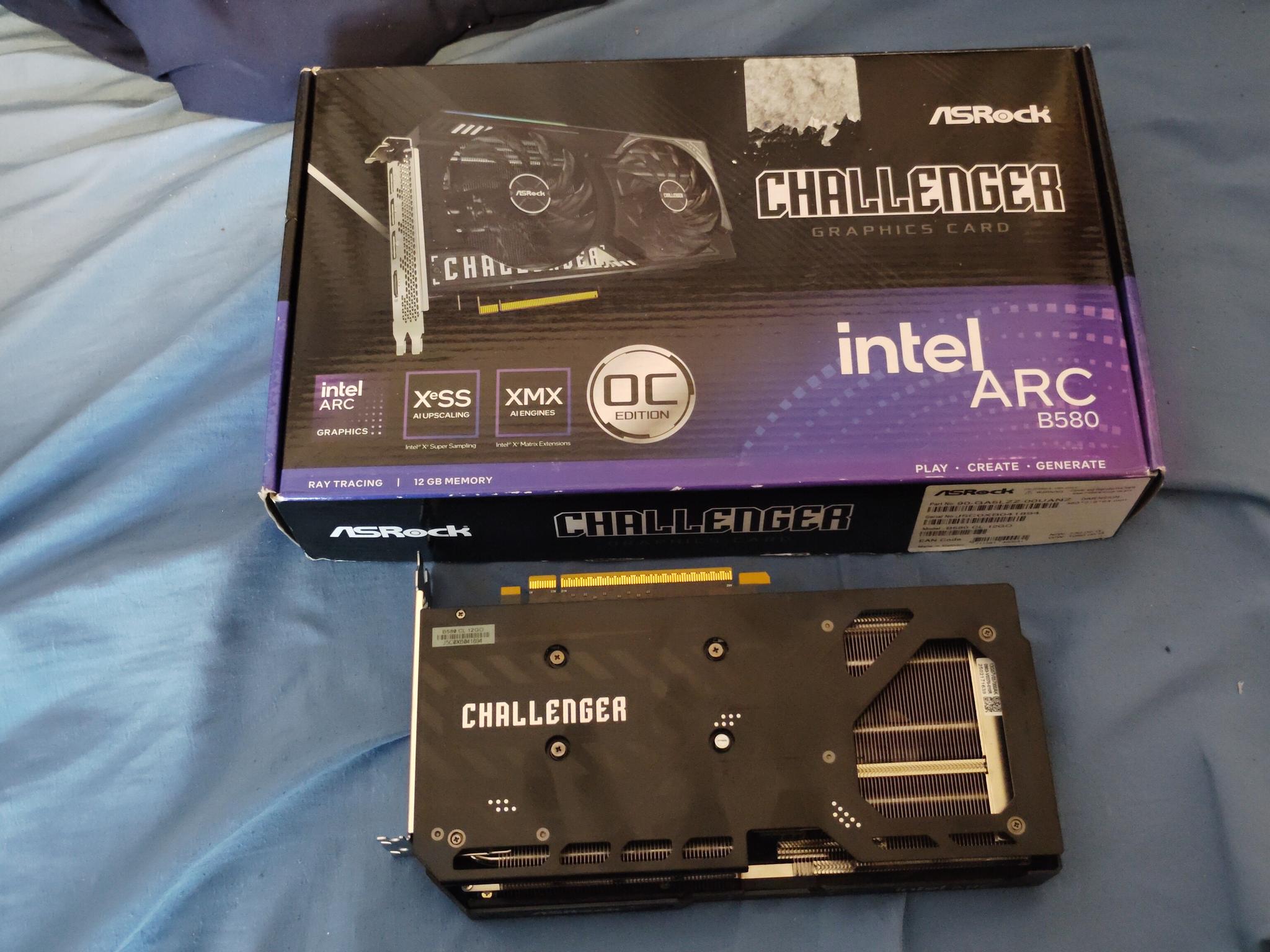 AsRock Intel ARC B580 Challenger 12 GB Video Card - Open Box/Like New!