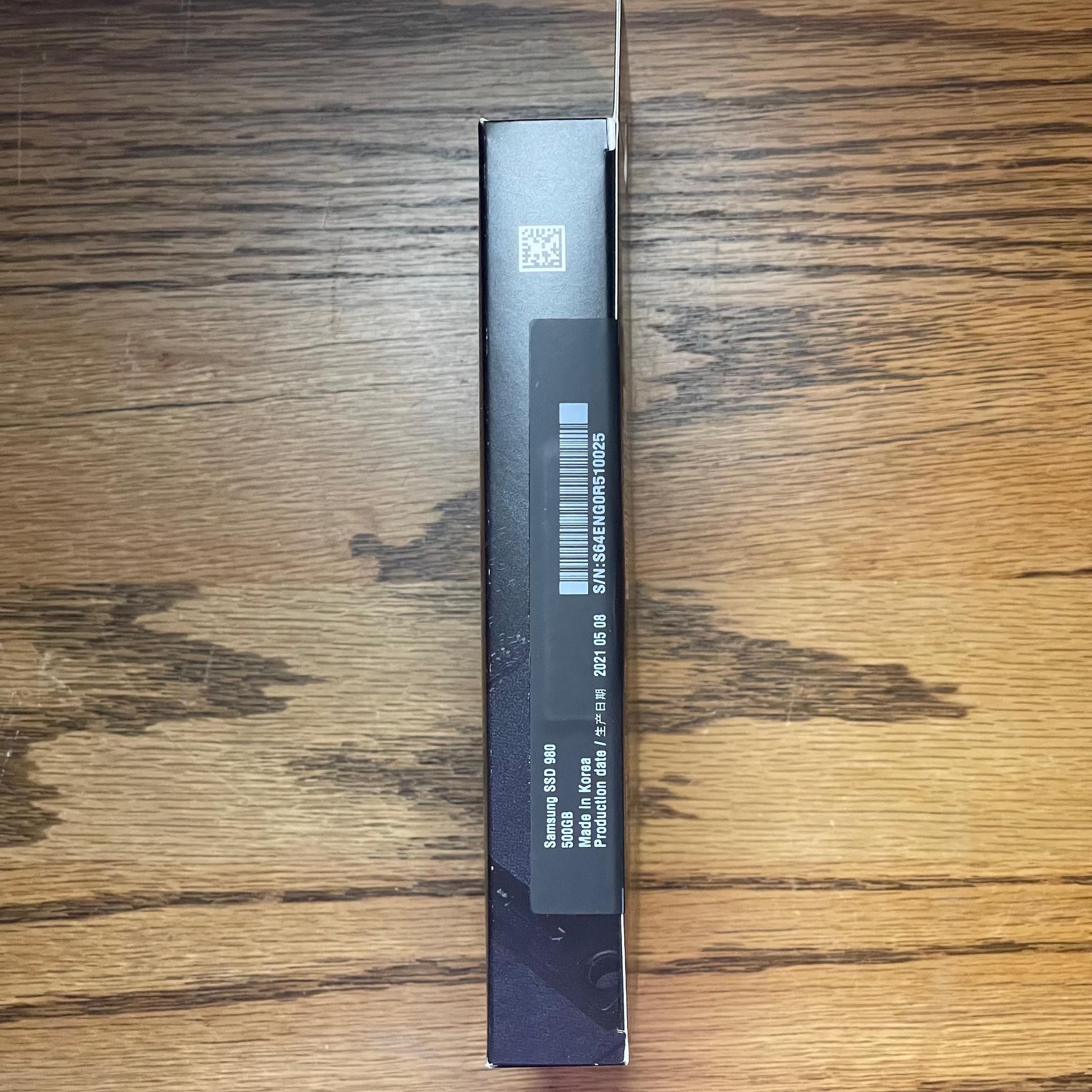 New, Samsung 980 500GB NVMe M.2 SSD