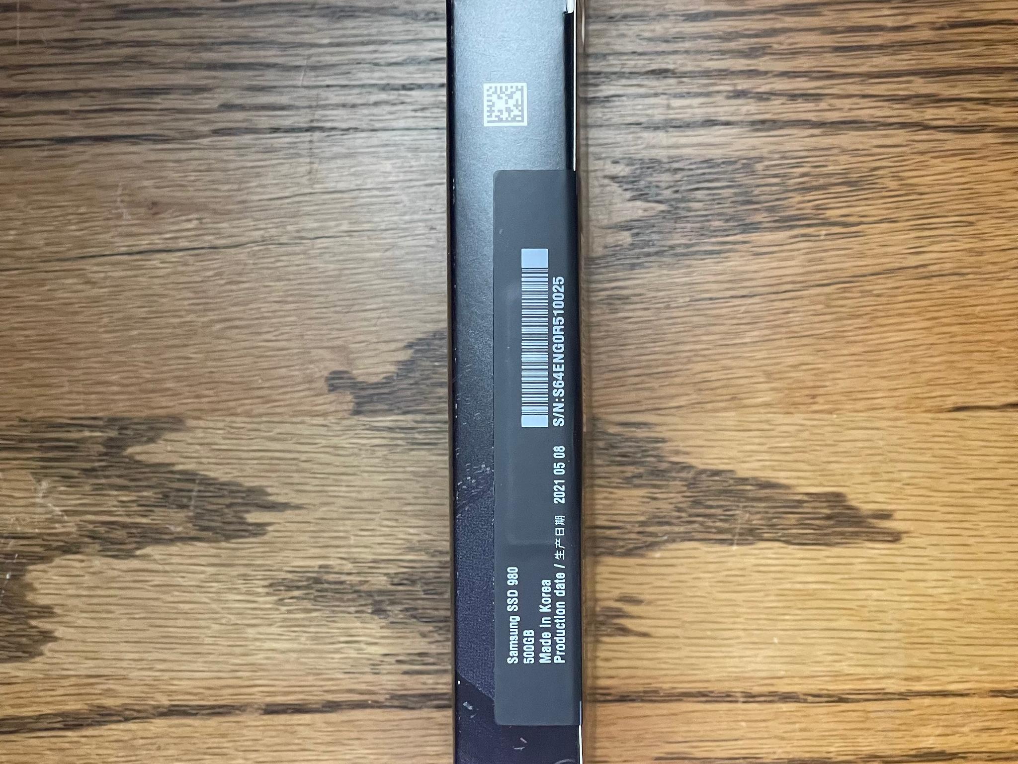 New, Samsung 980 500GB NVMe M.2 SSD