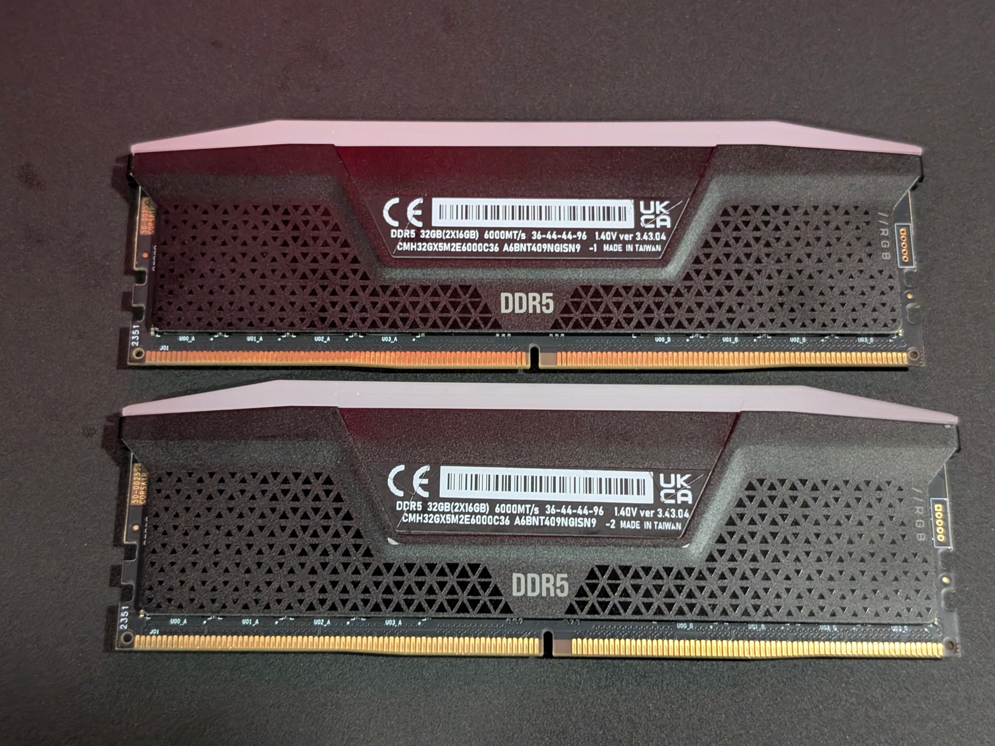 Corsair Vengeance RGB 32GB (16x2GB) DDR5 6000MHz CL36