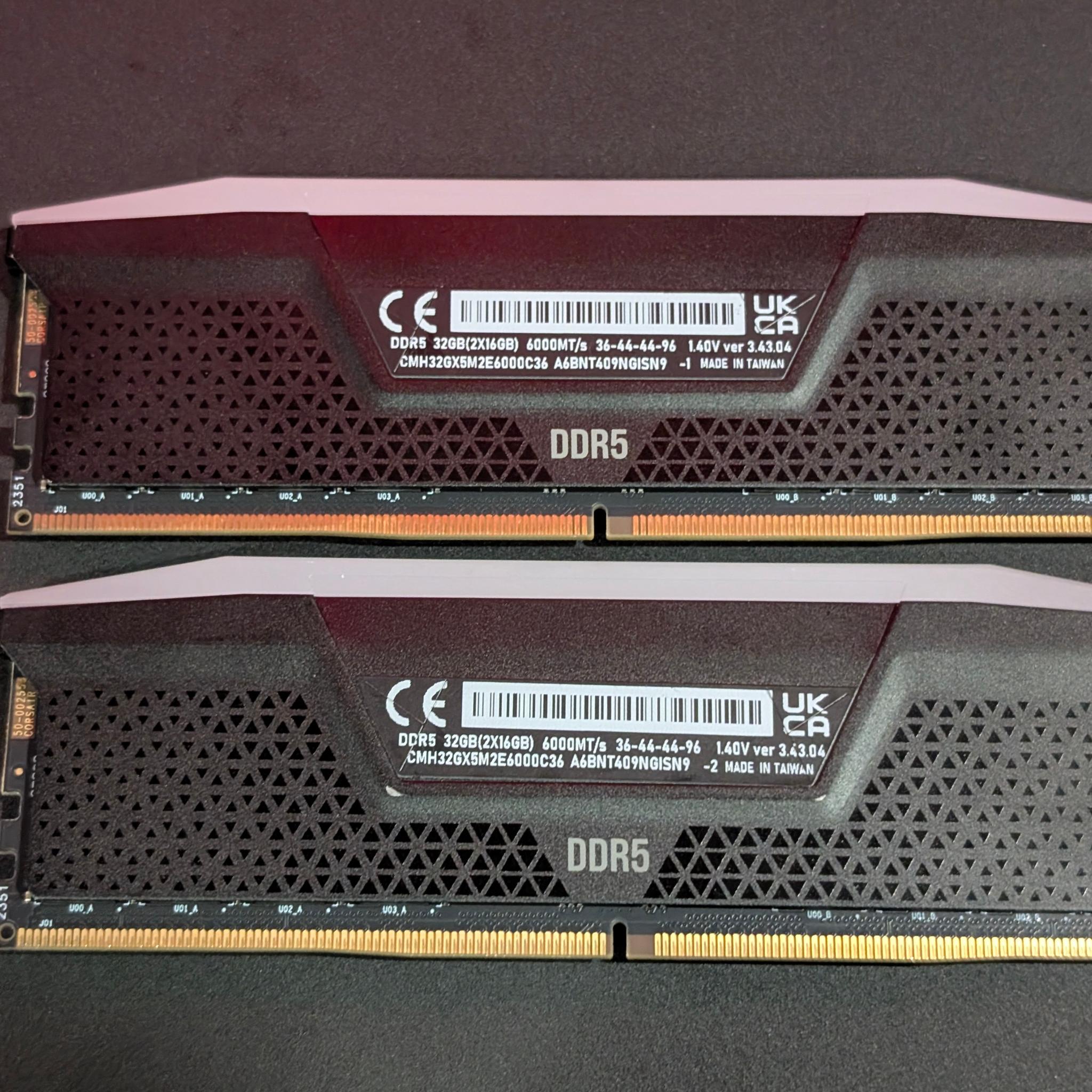 Corsair Vengeance RGB 32GB (16x2GB) DDR5 6000MHz CL36