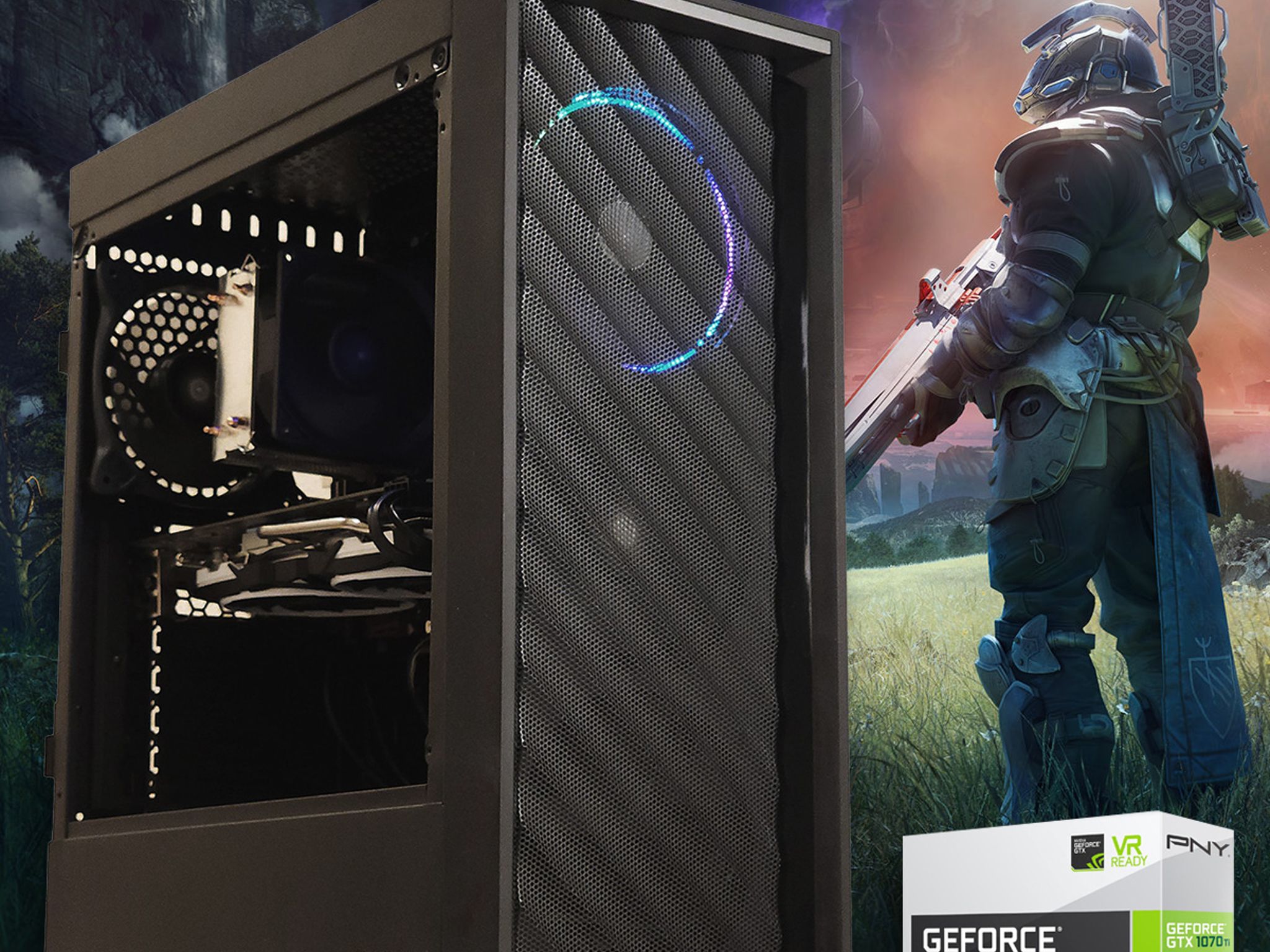 💎 Pure Performance Gaming PC - Intel 10-Core, GeForce GTX 1070Ti, 32GB RAM, 512GB M.2 SSD, WIFI