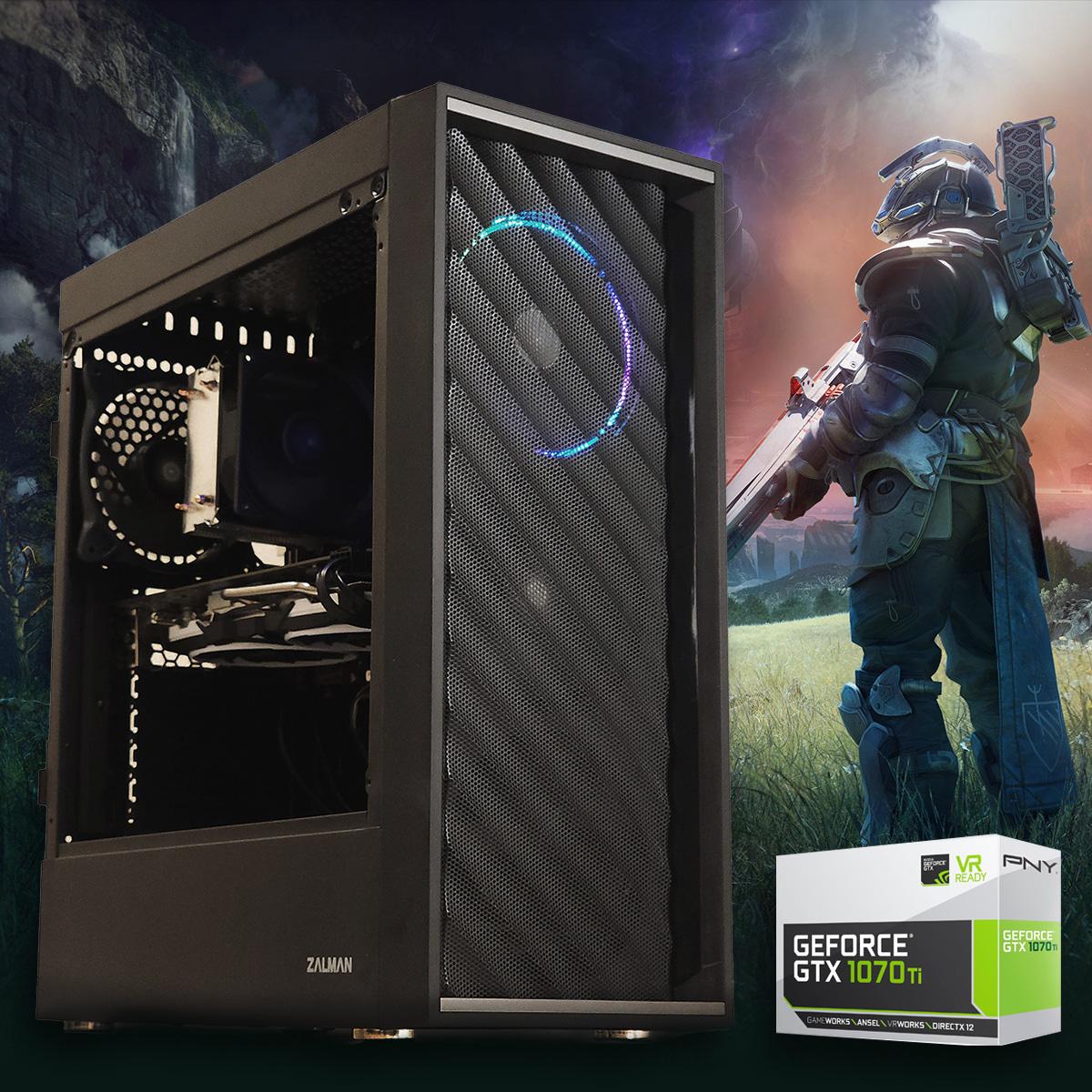 💎 Pure Performance Gaming PC - Intel 10-Core, GeForce GTX 1070Ti, 32GB RAM, 512GB M.2 SSD, WIFI