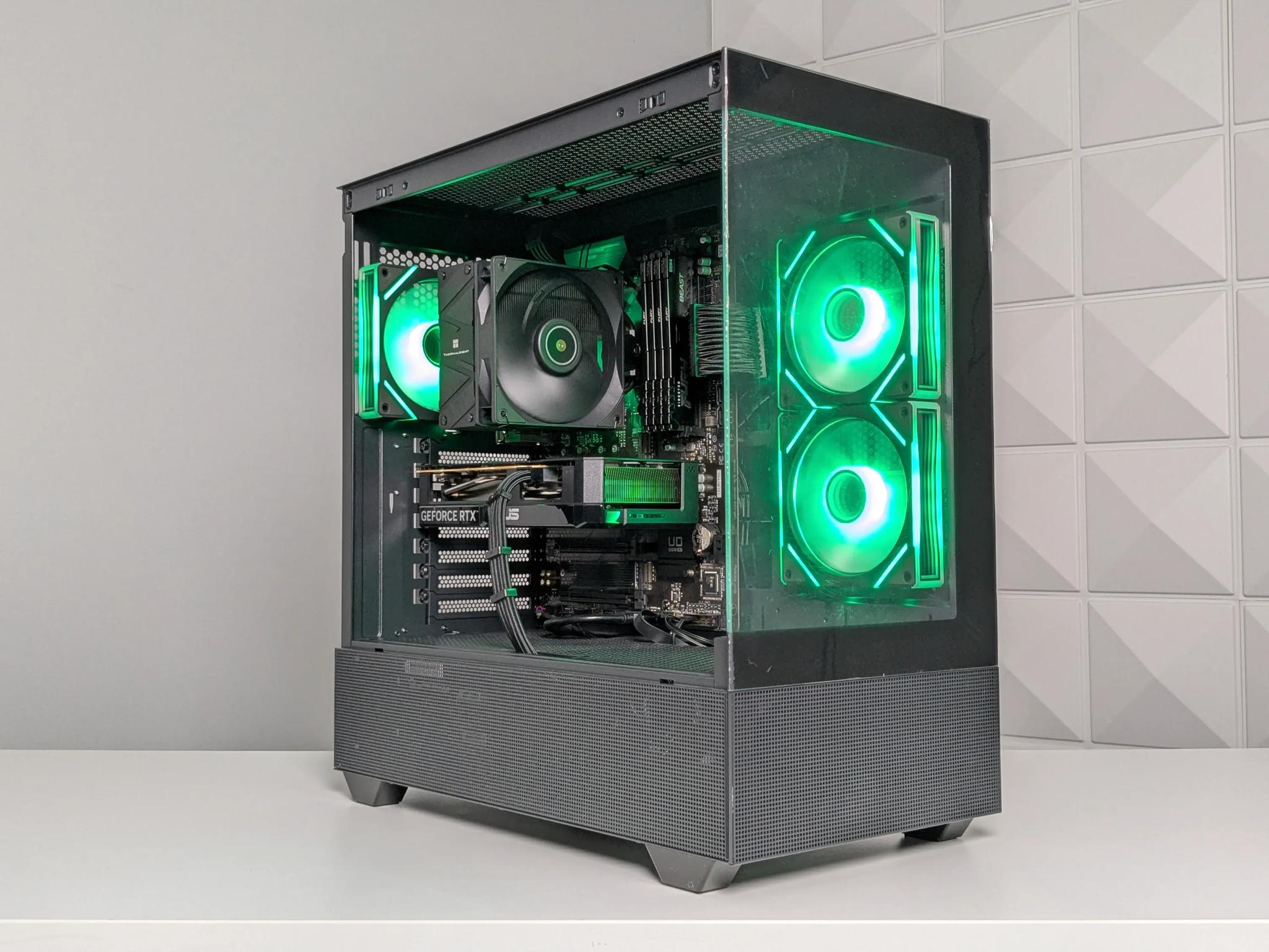 Black RGB Gaming PC - Ryzen 5 5500 - RTX 5060