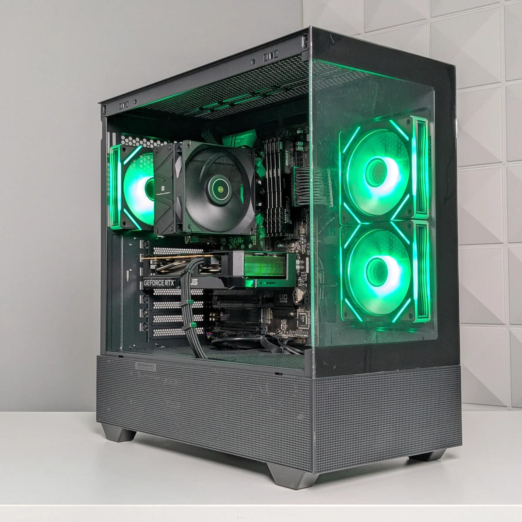 Black RGB Gaming PC - Ryzen 5 5500 - RTX 5060