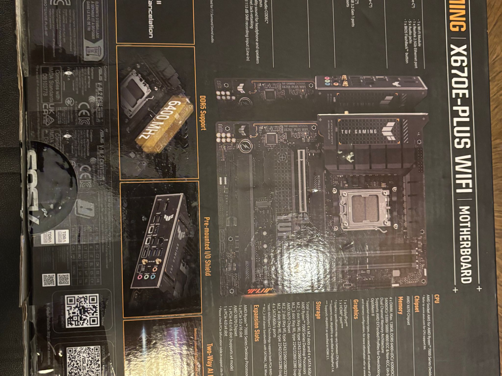 ASUS TUF Gaming X670E-PLUS WIFI X670E AM5 DDR5 ATX Motherboard Wi-Fi 6E HDMI
