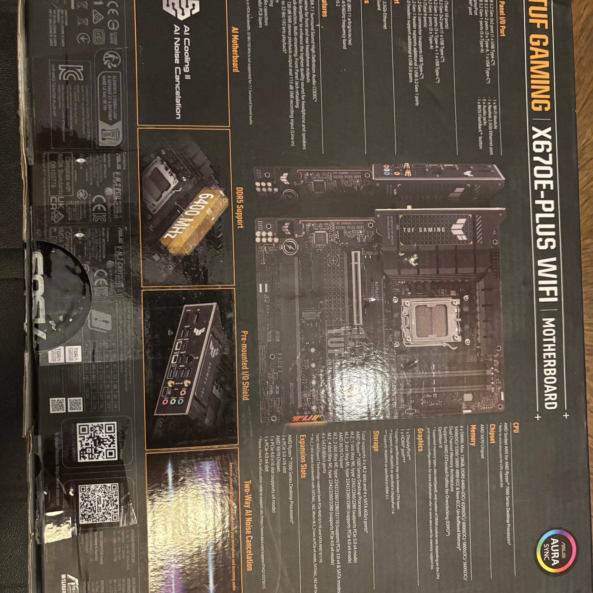 ASUS TUF Gaming X670E-PLUS WIFI X670E AM5 DDR5 ATX Motherboard Wi-Fi 6E HDMI