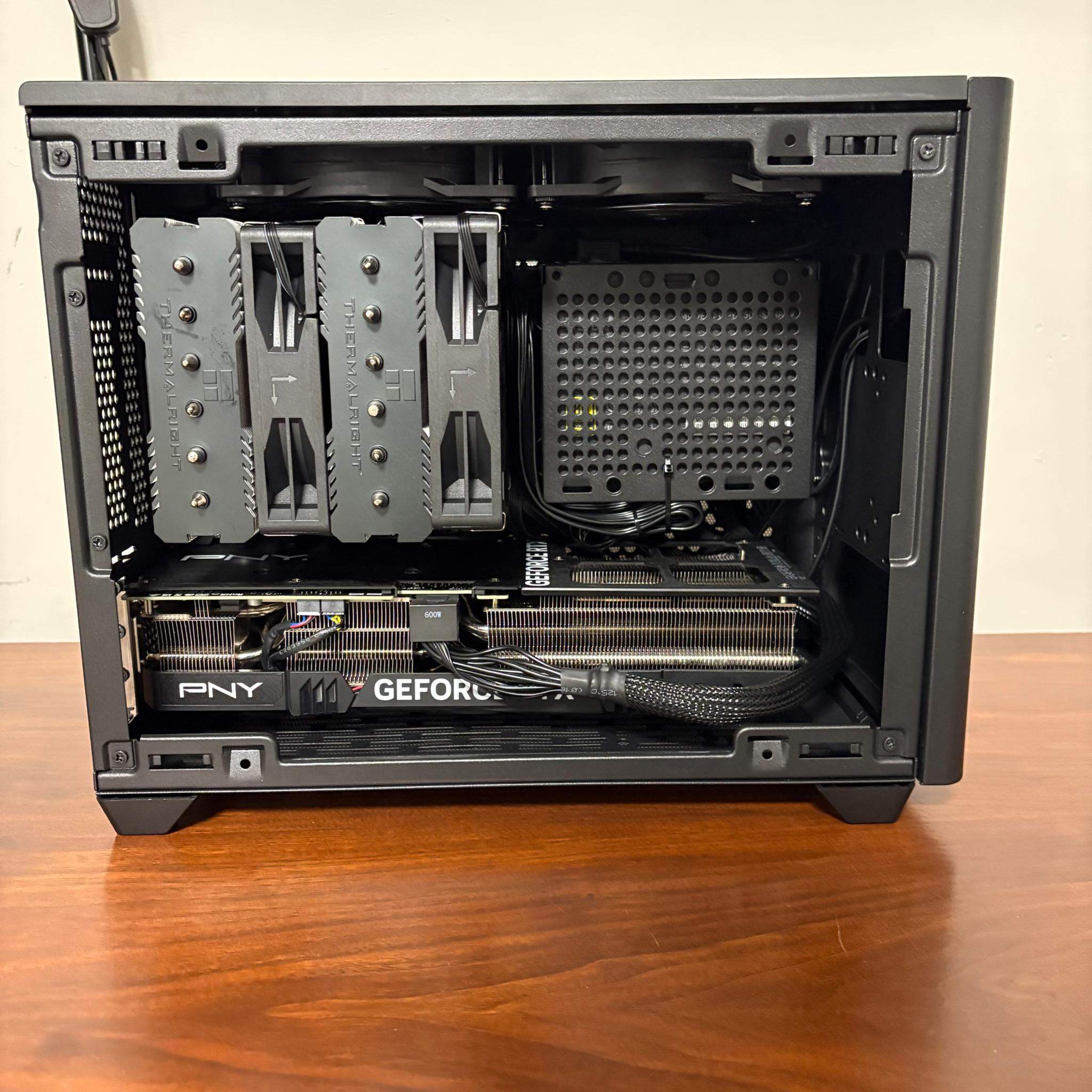 RTX 4070TI SUPER | Ryzen 7 5800X3D | 32GB DDR4 | 1 TB SSD | 850W PSU | 2x 120mm Fans | NR200 ITX