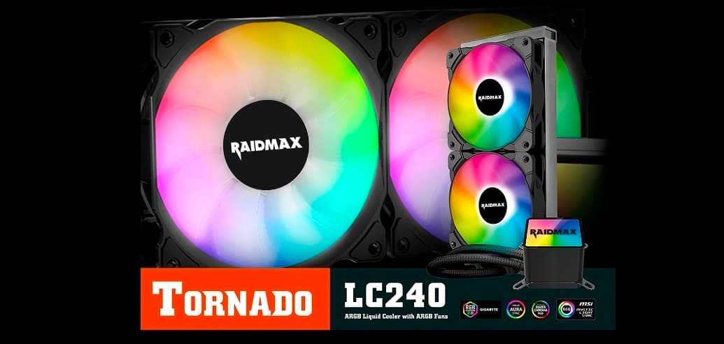 Raidmax Tornado LC240 ARGB AIO Cooler and Raidmax Vortex 700w PSU(OEM) Combo Deal!