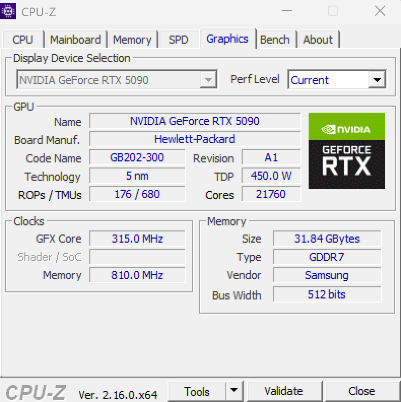 RTX 5090 - HP Omen Source