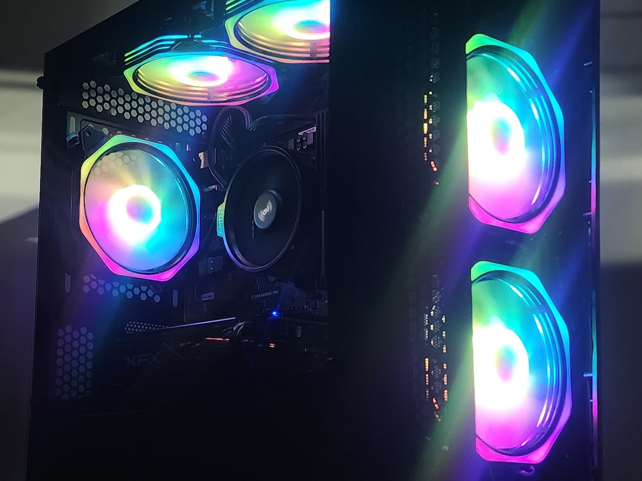 Gaming PC Ryzen 5 2600 16GB RAM 256GB SSD+1TB HDD RX 570 8GB Windows 11 Computer