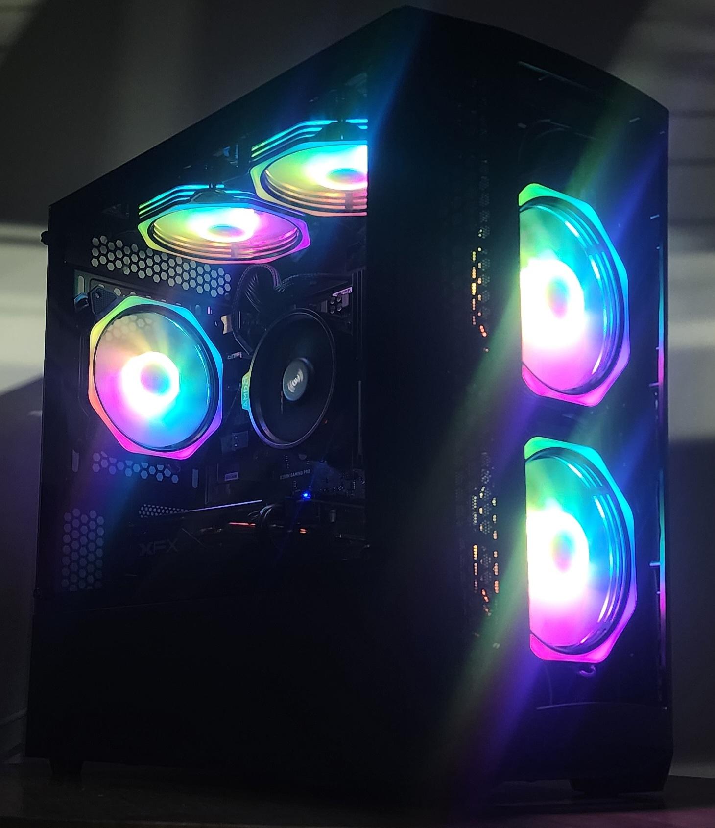 Gaming PC Ryzen 5 2600 16GB RAM 256GB SSD+1TB HDD RX 570 8GB Windows 11 Computer