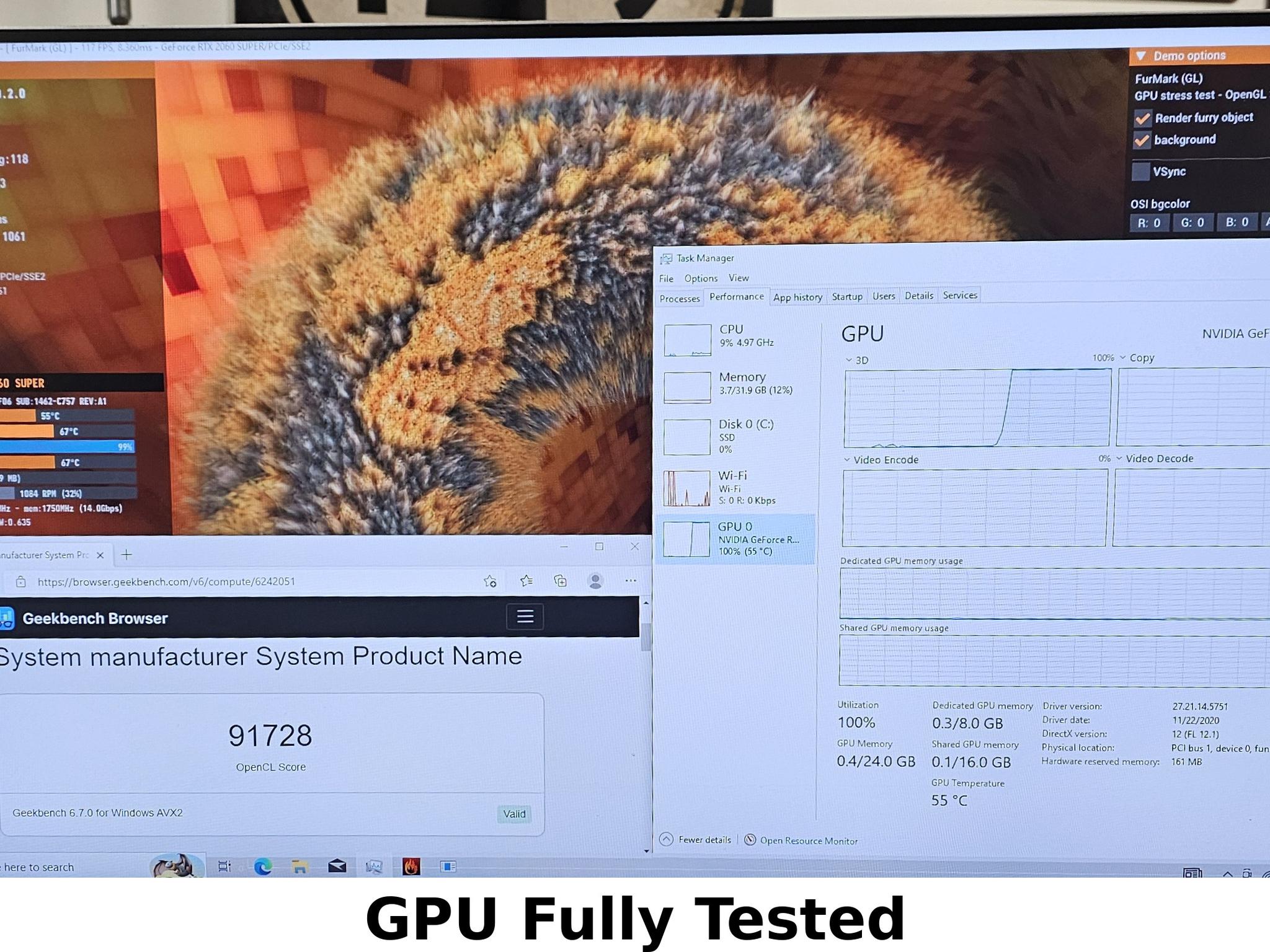 RTX 2060 SUPER MSI VENTUS GP GPU OC 8GB
