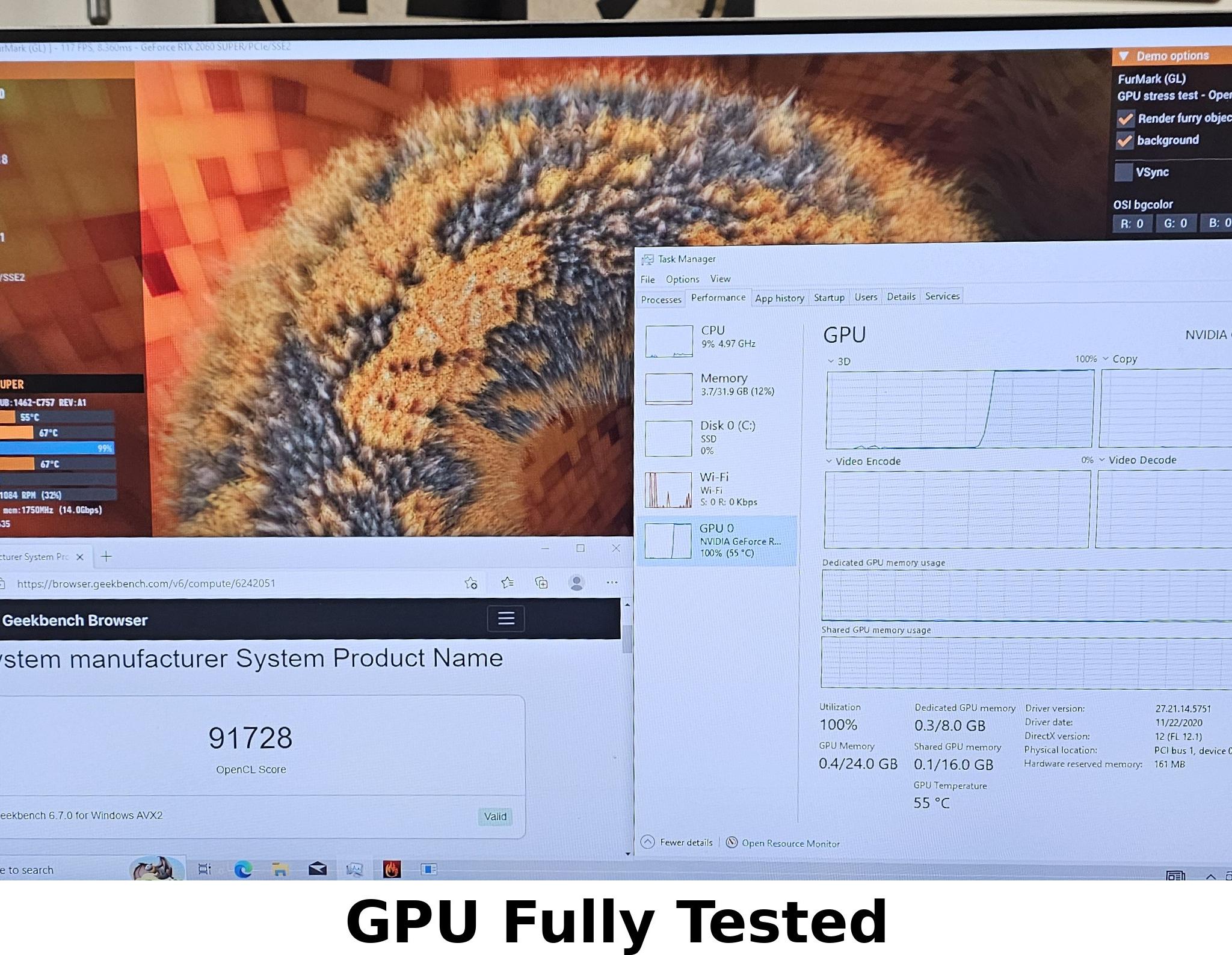 RTX 2060 SUPER MSI VENTUS GP GPU OC 8GB