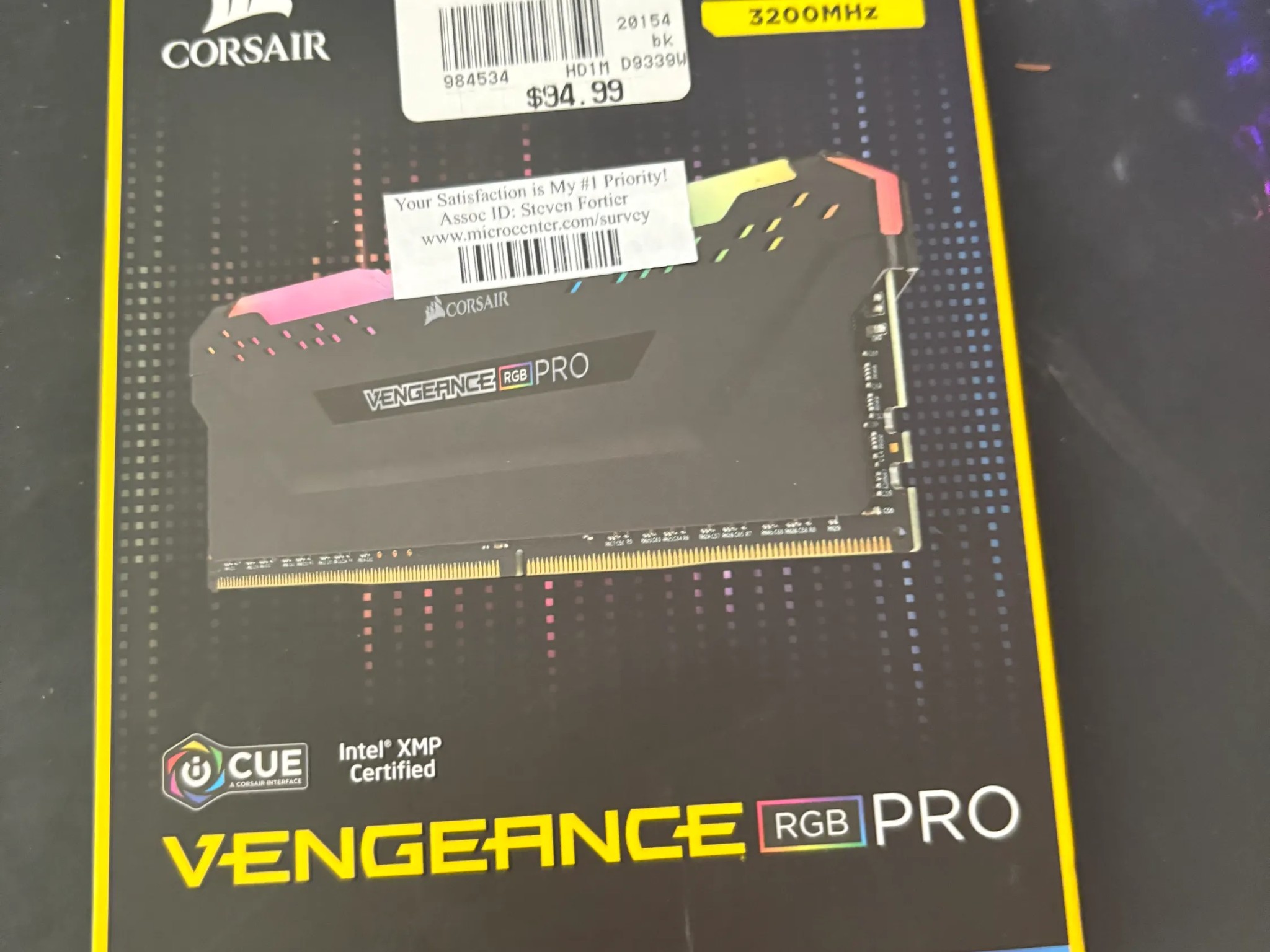 Corsair Vengance Pro RGB 2x8 3200MHz
