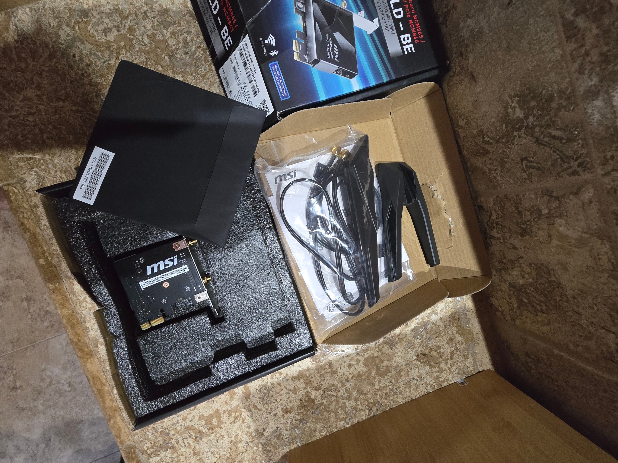 MSI Herald-BE WI-FI 7 MAX Wi-Fi 7 802.11BE Bluetooth 5.4 PCIe like new