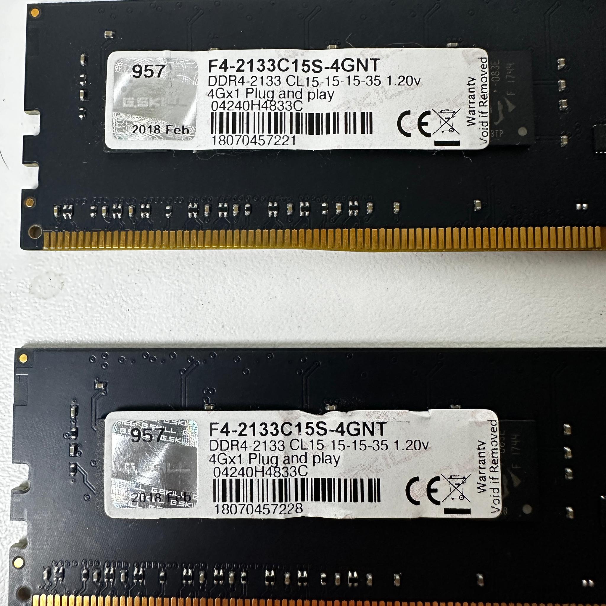 G.Skill DDR4 (2x4GB) 8GB @2133MHz!