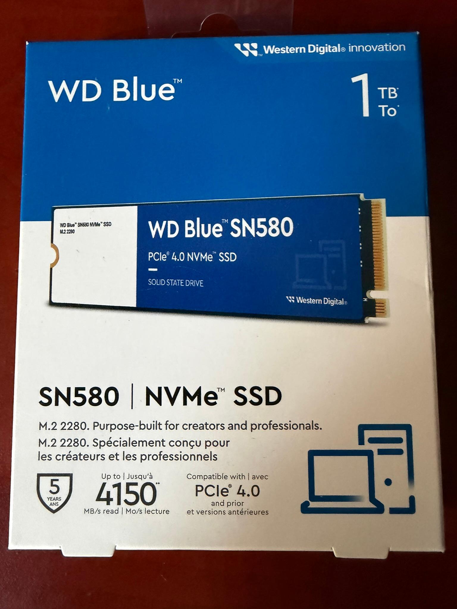 WD Blue SN580 1TB SSD