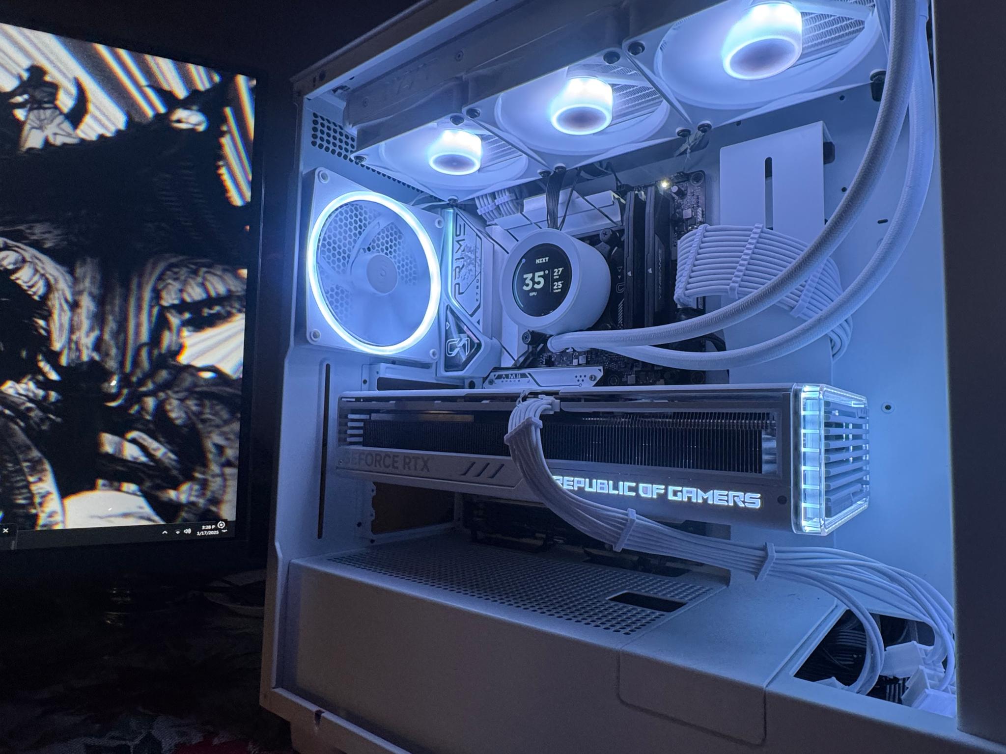 4090 ROG STRIX WHITE *(SOLD)* NO GPU*❄️ ALL WHITE CUSTOM BUILD❄️