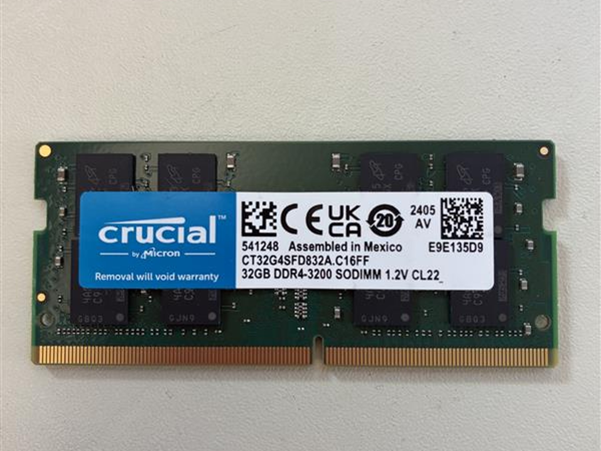 Crucial 2x32GB DDR4 3200 SODIMM RAM