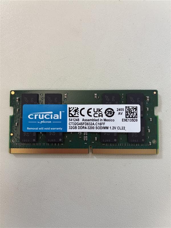 Crucial 2x32GB DDR4 3200 SODIMM RAM
