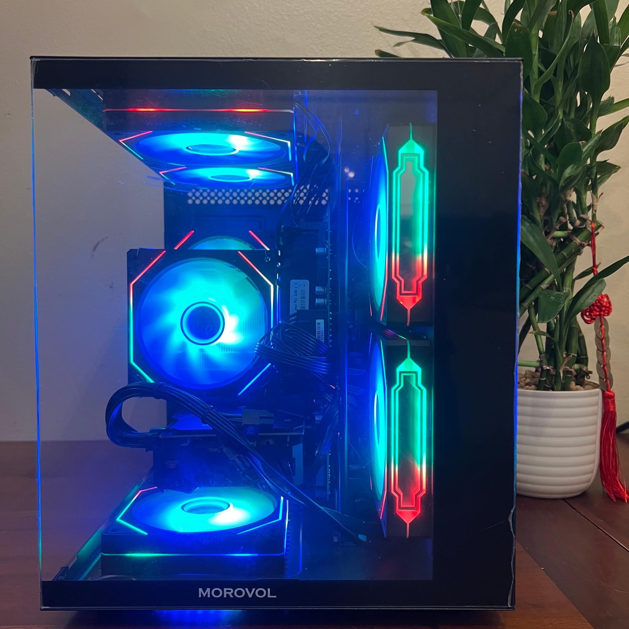 6 Core Gaming PC GTX 1080 1TB Storage 32GB RAM WIFi & BT WINDOWS 11 Pro