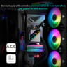 SEGOTEP 🆒KL-360🆒 | BLACK 360mm ARGB AIO CPU Liquid Cooler | TDP: 320W | LGA 1700 & AM5 Ready