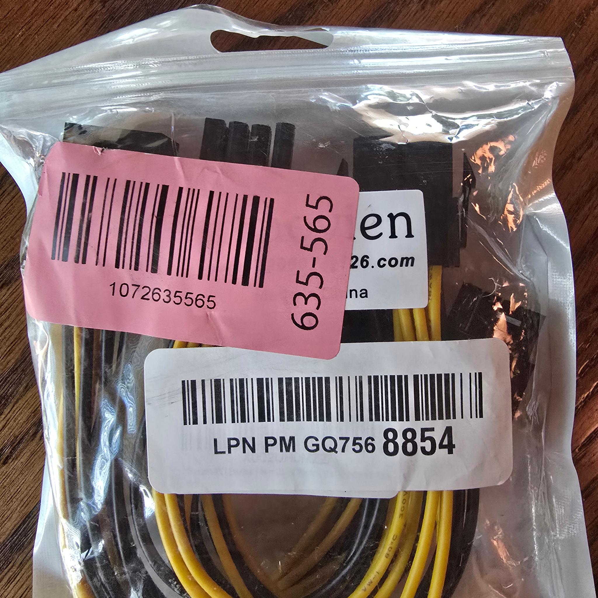 Power Cable 8 Pin Dual PCIe 8 Pin (6+2) Graphics Card PCI Express Power Adapter GPU VGA Y-Splitter
