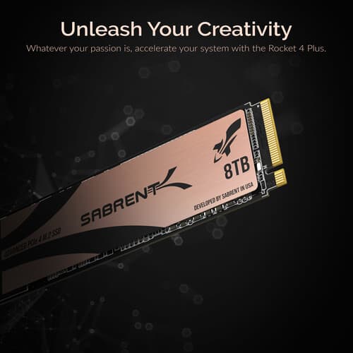 Sabrent 8TB Rocket 4 PLUS NVMe PCIe 4.0 M.2 2280