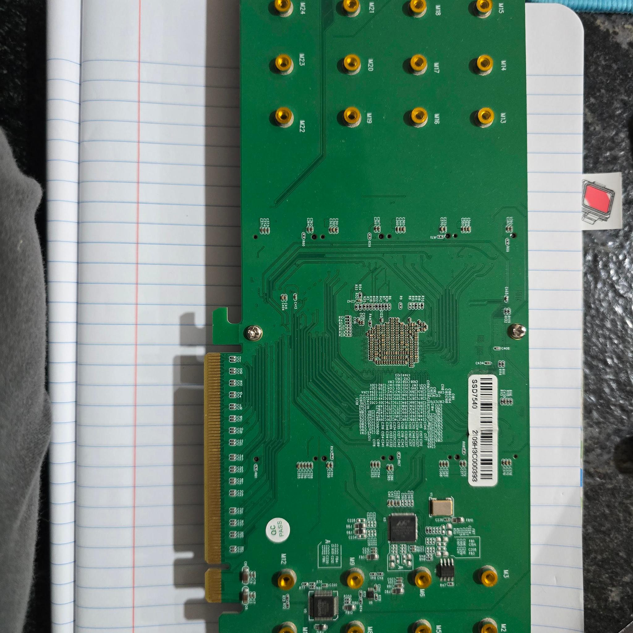 HighPoint SSD7540 NVMe RAID Card + 8TB — 8× Samsung 980 PRO 1TB SSDs