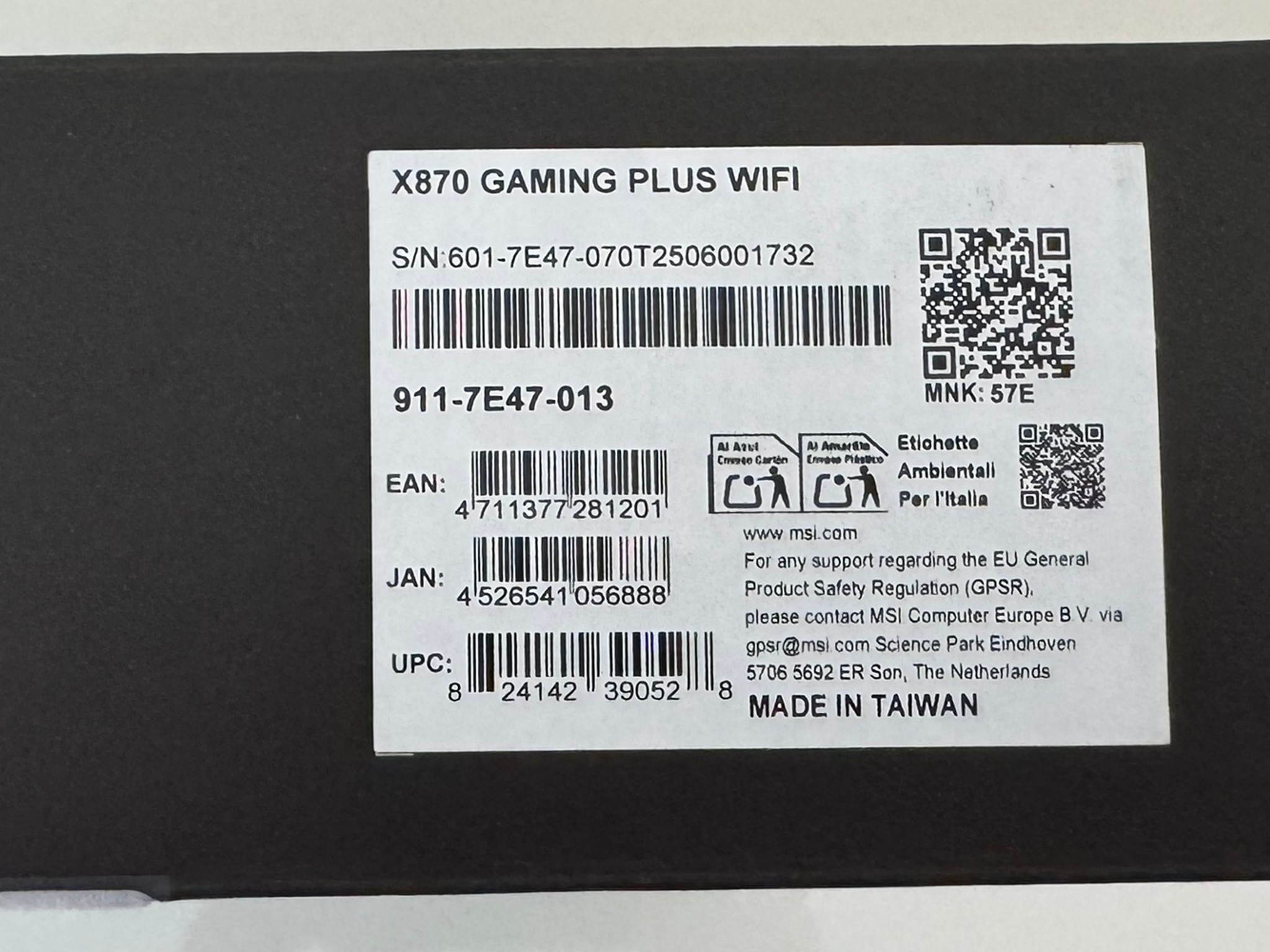 AMD Ryzen 7 9850X3D CPU + MSI X870 GAMING PLUS WIFI AM5 ATX Motherboard + PNY Gen5 1TB SSD Combo