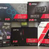 Lot of 8 AMD GPUs – RX 5700 XT (x6) + RX 580 (x2) – VBIOS Disk Included – Clean, Working, A/C Stored