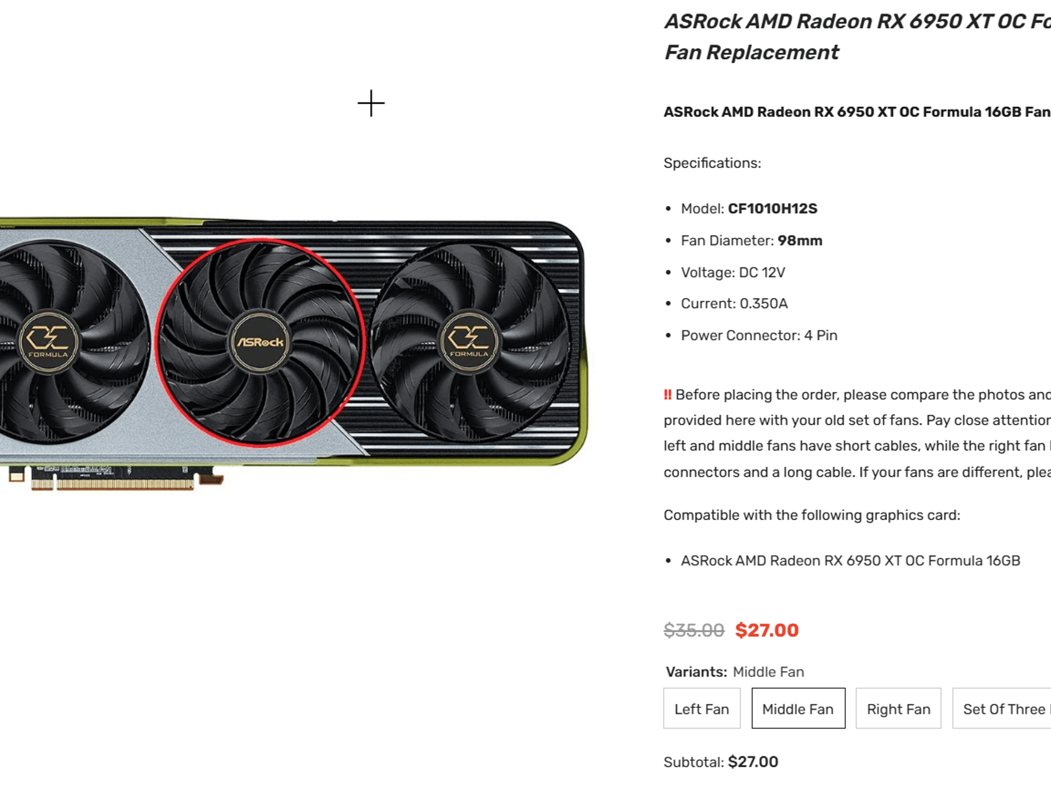 ASRock OC Formula Radeon RX 6950 XT
