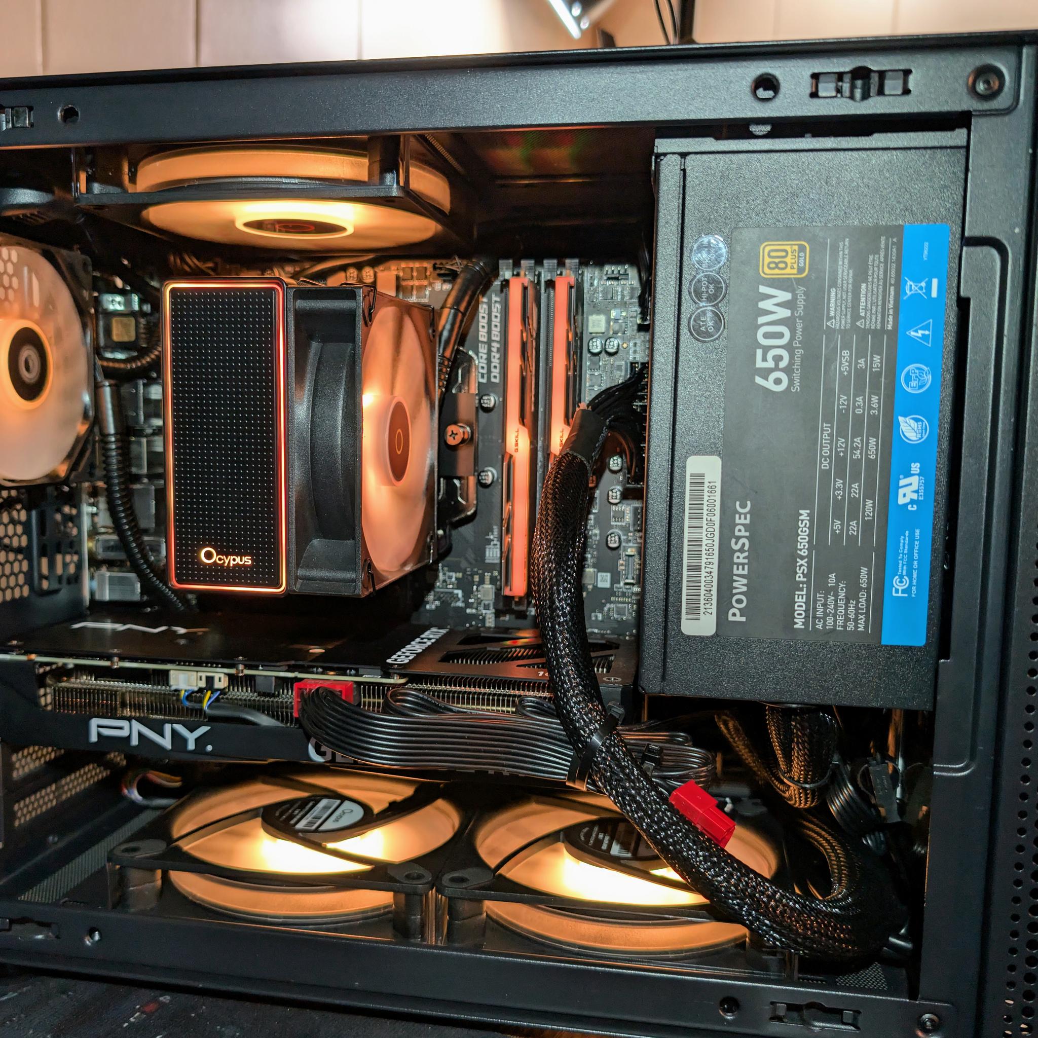 Stealthy RGB Gaming PC - Ryzen 5 5500 - RTX 4060 Ti 16GB - 32GB DDR4 3600 CL18 - 1.6TB NVMe/SSD/HDD