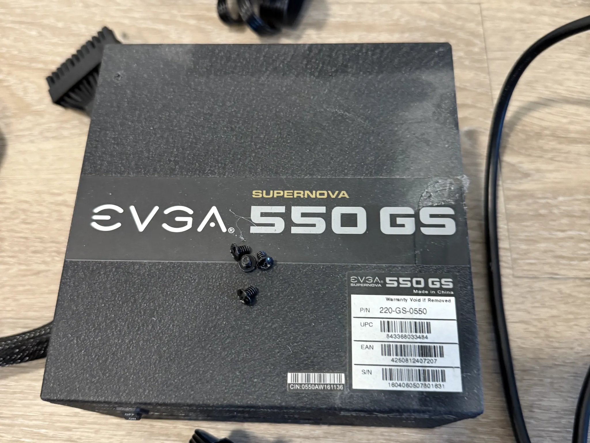 EVGA SuperNOVA 550 GS 550 W 80+ Gold Certified Fully Modular ATX Power Supply