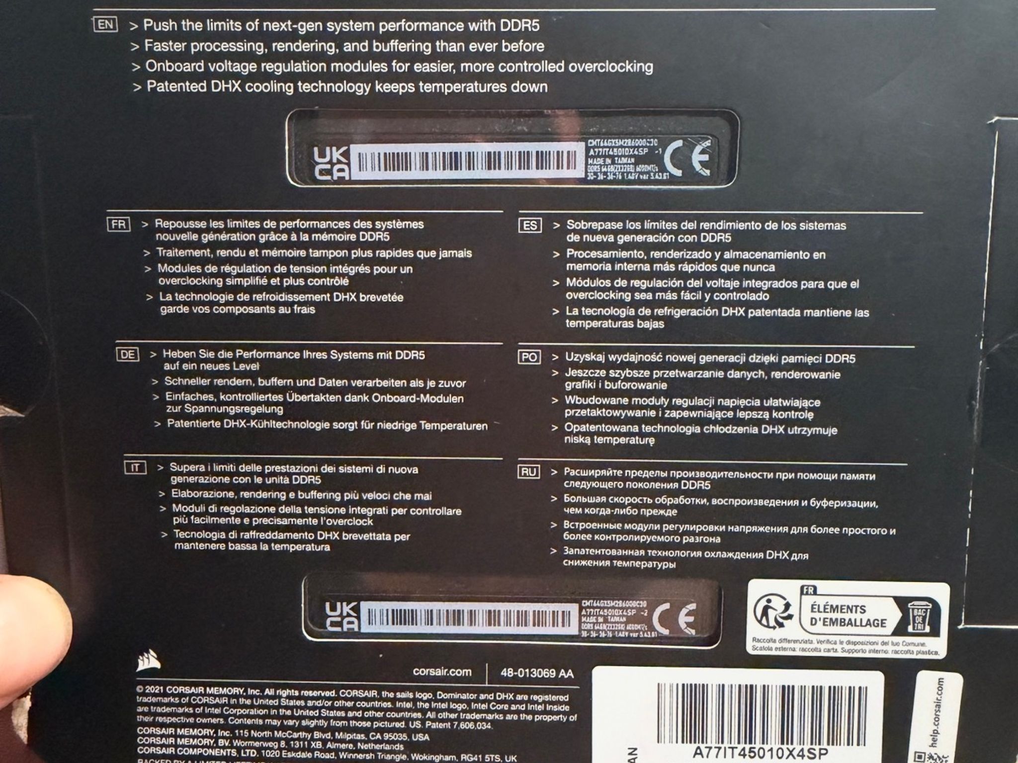 Corsair Dominator Platinum RGB