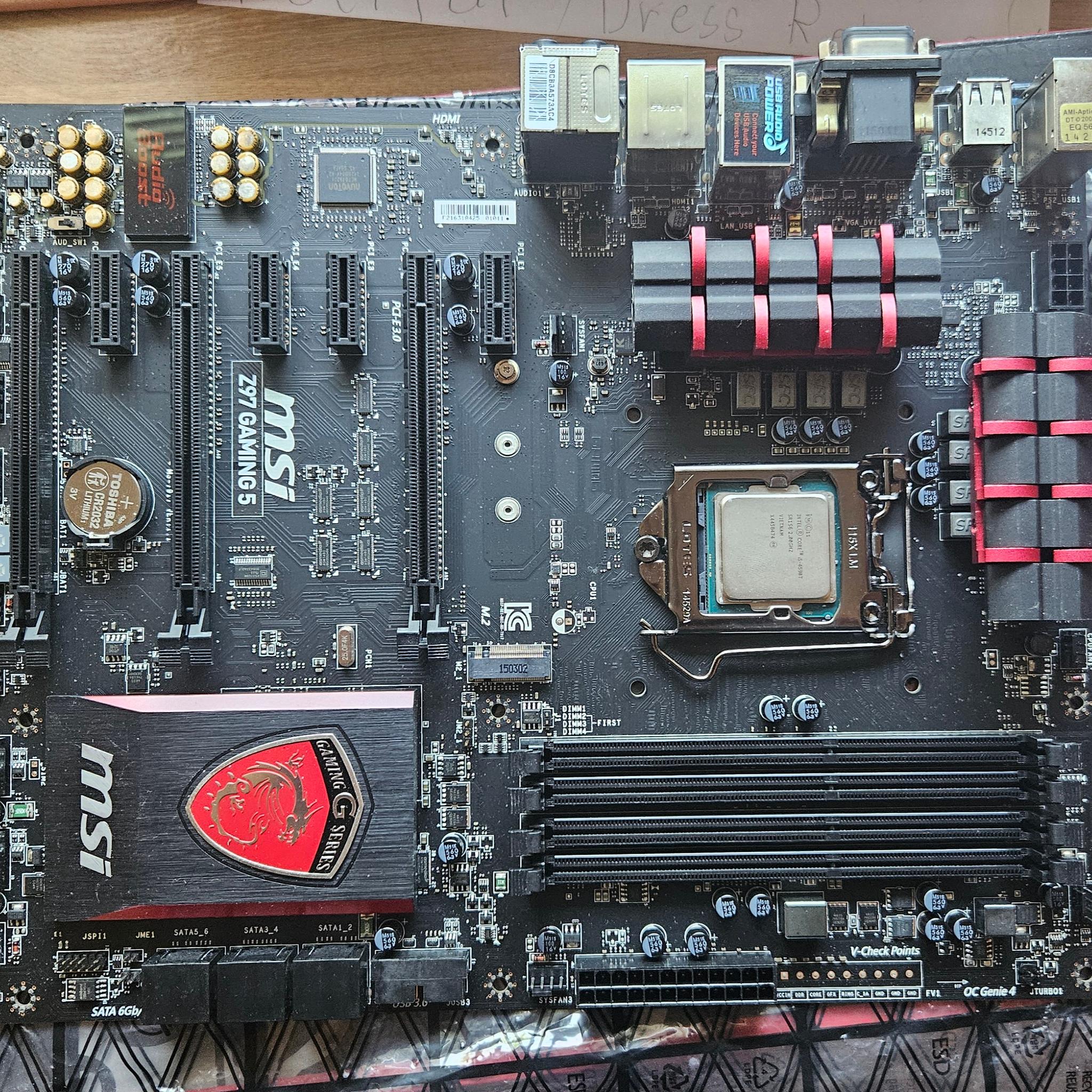MSI Z97 Gaming 5 ATX Gaming MB & Intel i5-4590T