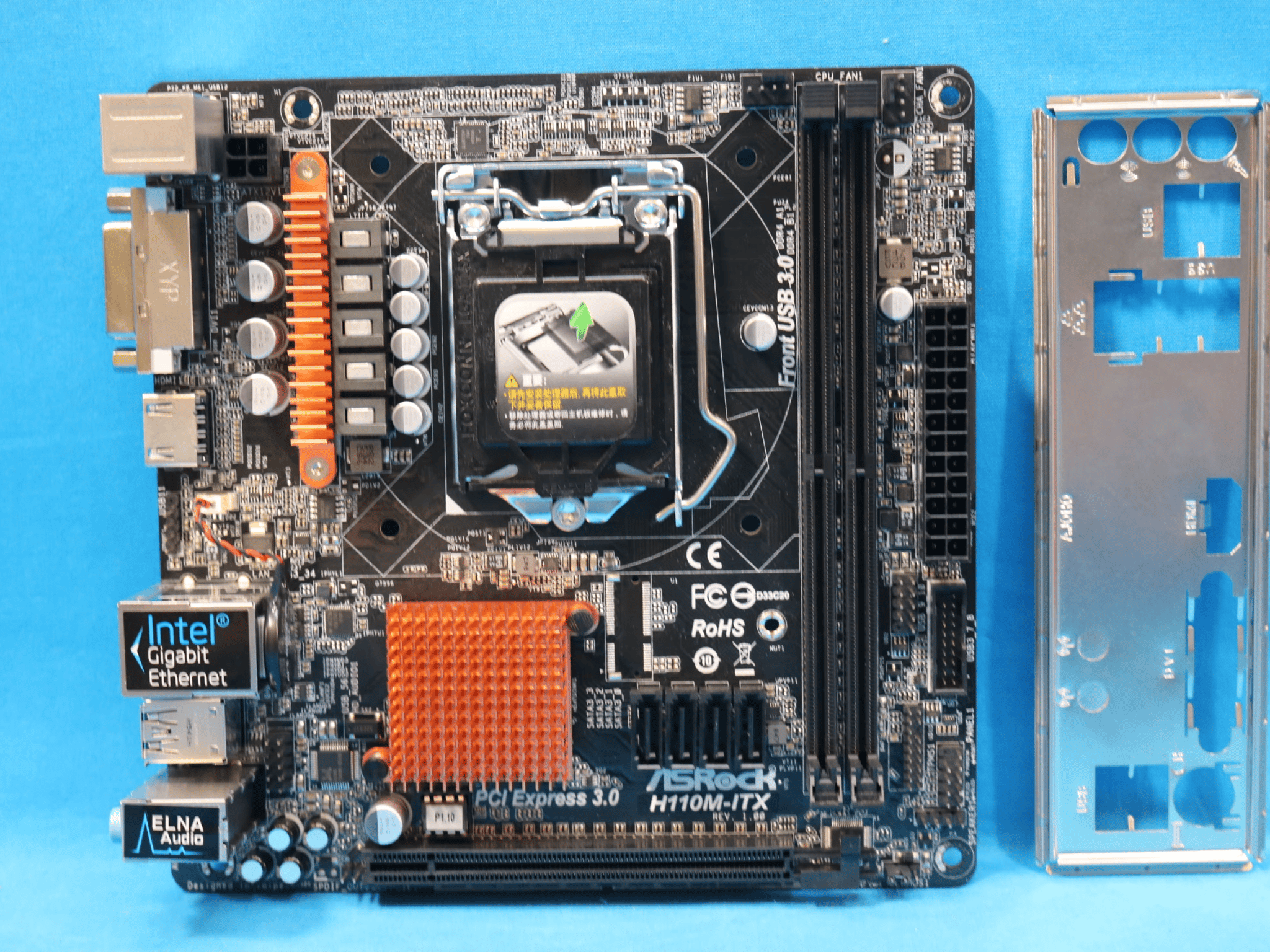 *NEWEST BIOS* ASRock H110M-ITX Intel LGA1151/Socket H4 DDR4 mini-ITX Motherboard & I/O Shield