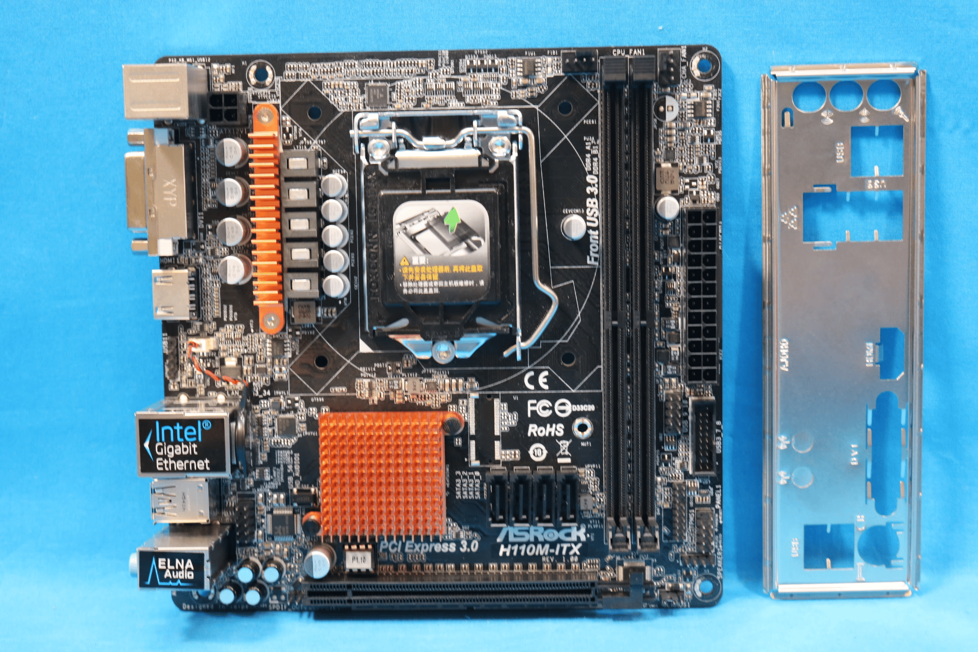 *NEWEST BIOS* ASRock H110M-ITX Intel LGA1151/Socket H4 DDR4 mini-ITX Motherboard & I/O Shield