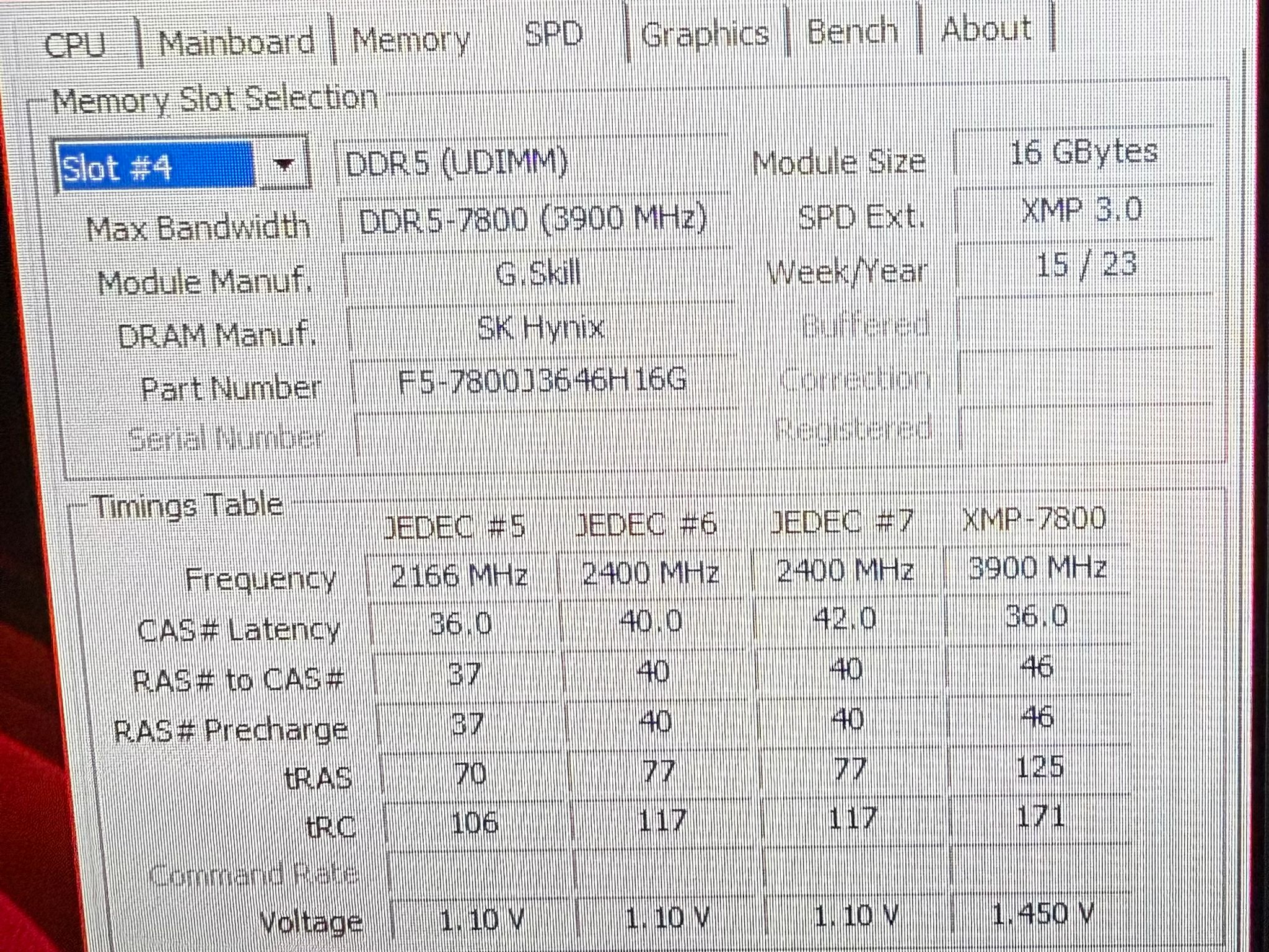 G.SKILL Trident Z5 RGB 32GB (2x16GB) DDR5-7800 CL36 RAM