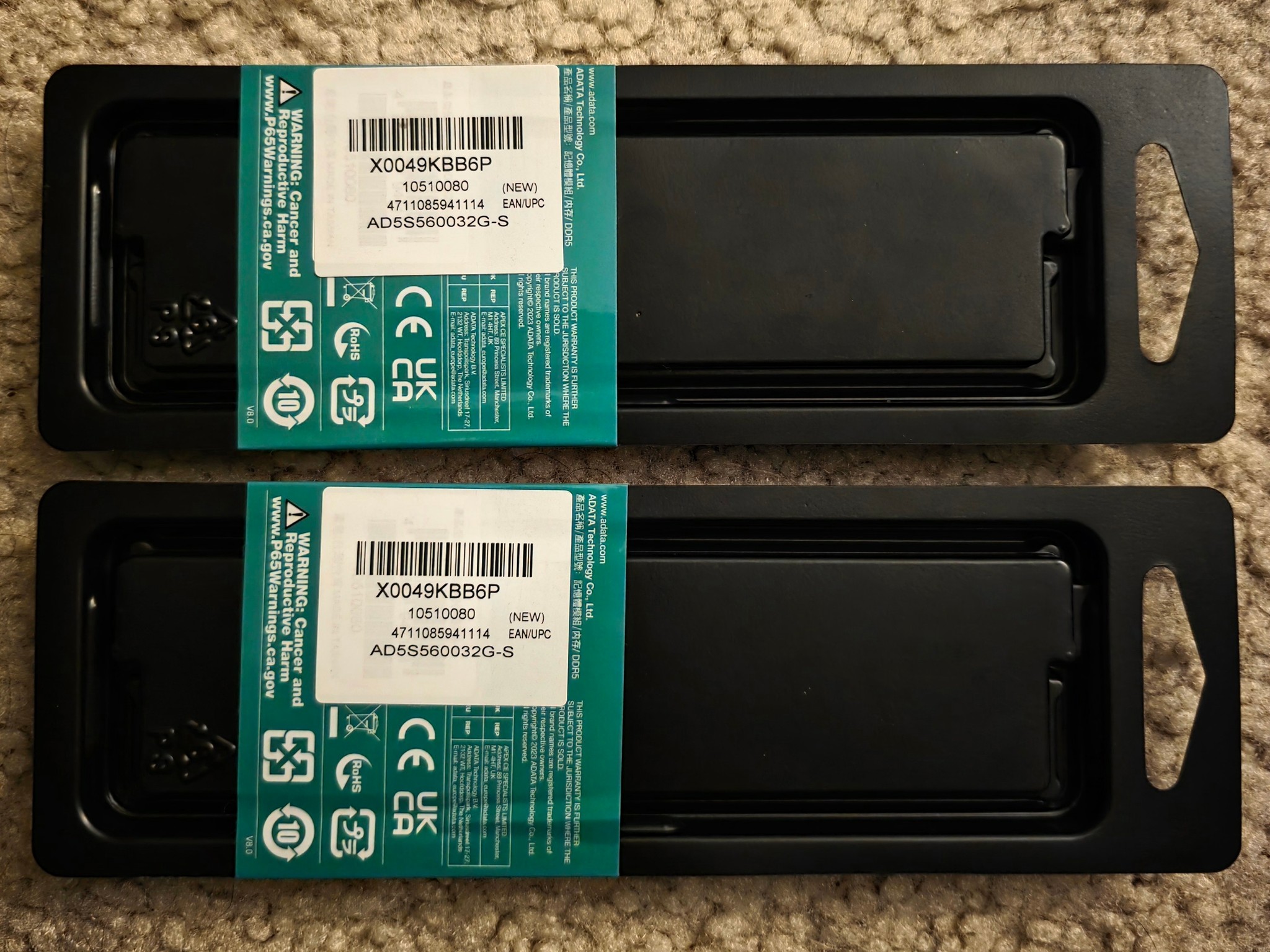 ADATA 64GB (2 x 32GB) DDR5 5600Mhz CL46 SODIMM Laptop Memory Brand New Sealed