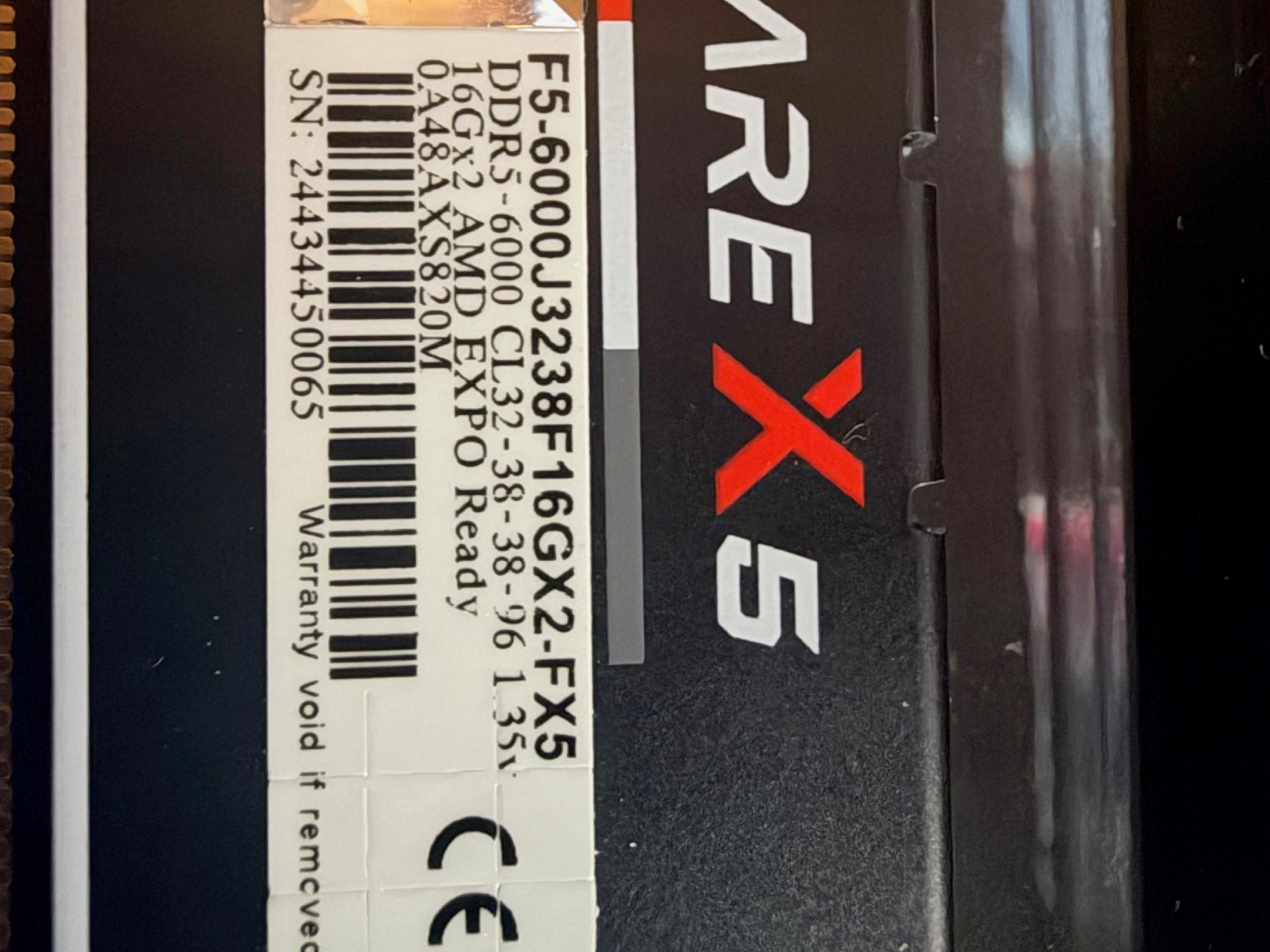 G.Skill Flare X5 Series 32GB (2 x 16GB) DDR5-6000 PC5-48000 CL36 Dual Channel Desktop Memory