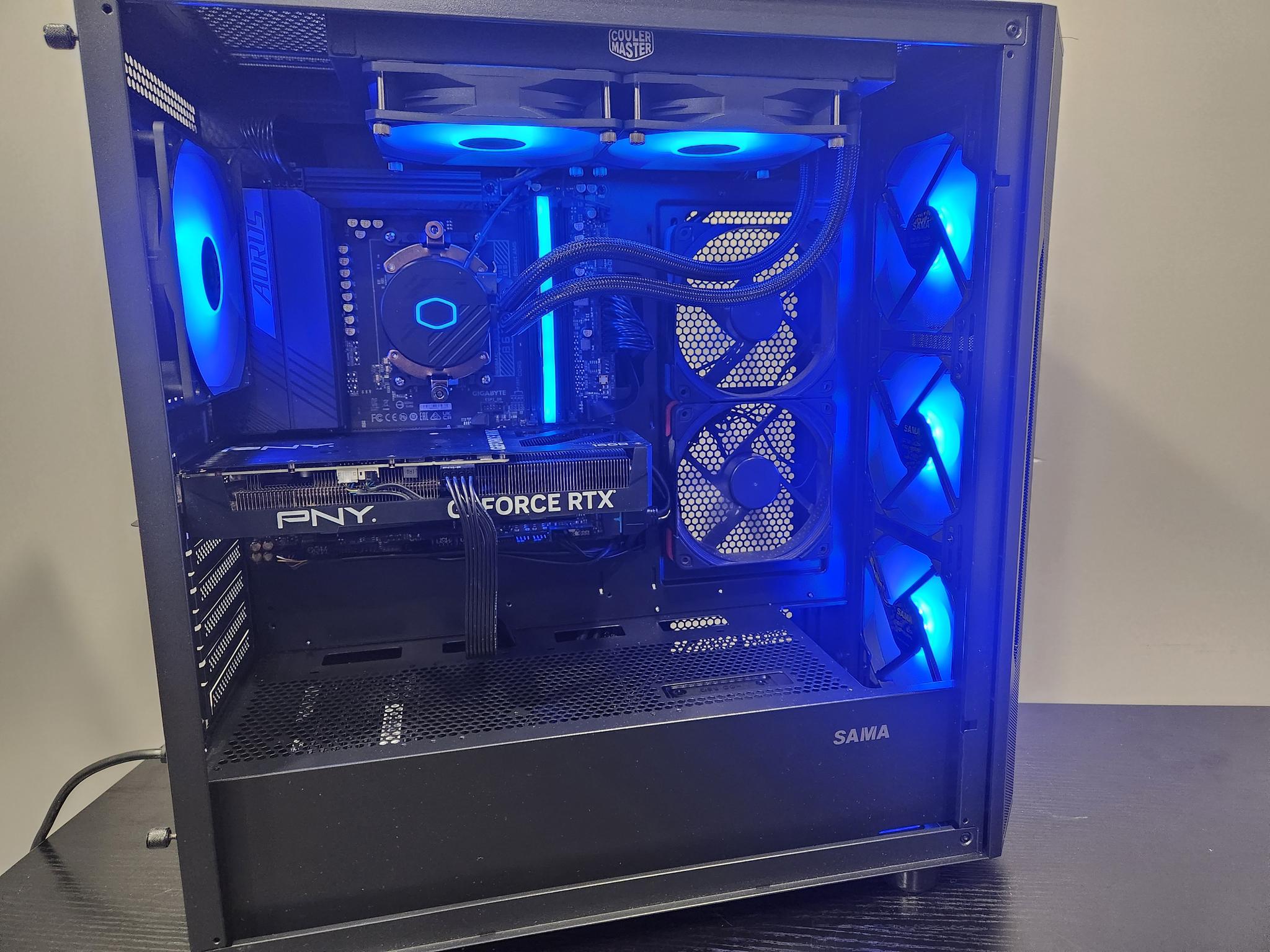 THE BLUE THUNDER 3 RTX 4060 TI 32 gb high end gaming and streaming pc!