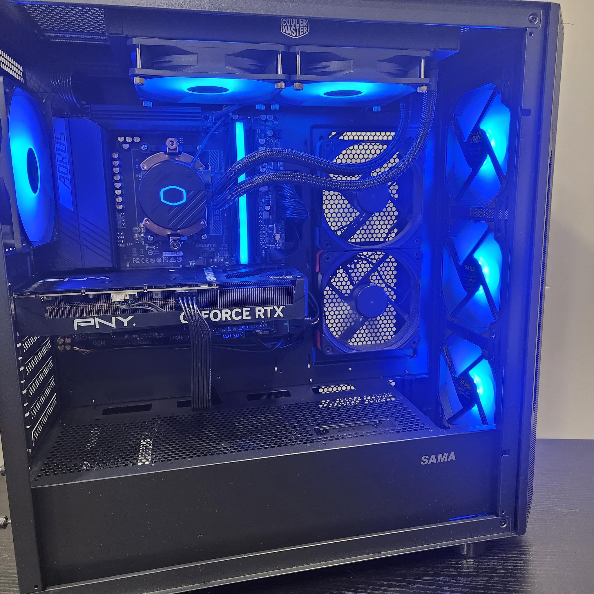 THE BLUE THUNDER 3 RTX 4060 TI 16 gb high end gaming and streaming pc!