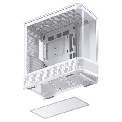 Clearance JONSBO D400 White ATX Mid Tower Case OEM Curved Glass - New