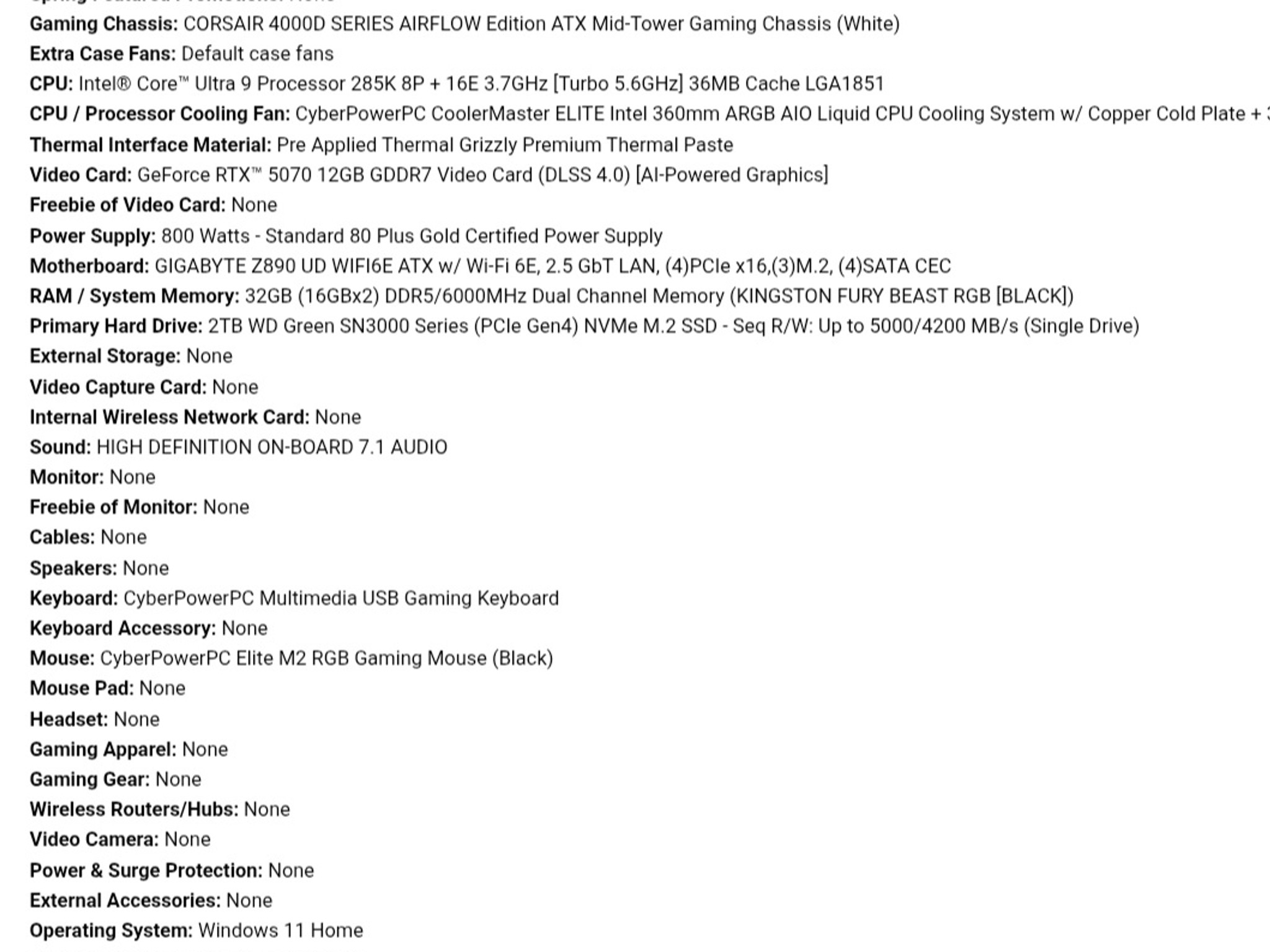 Custom Gaming PC Build
