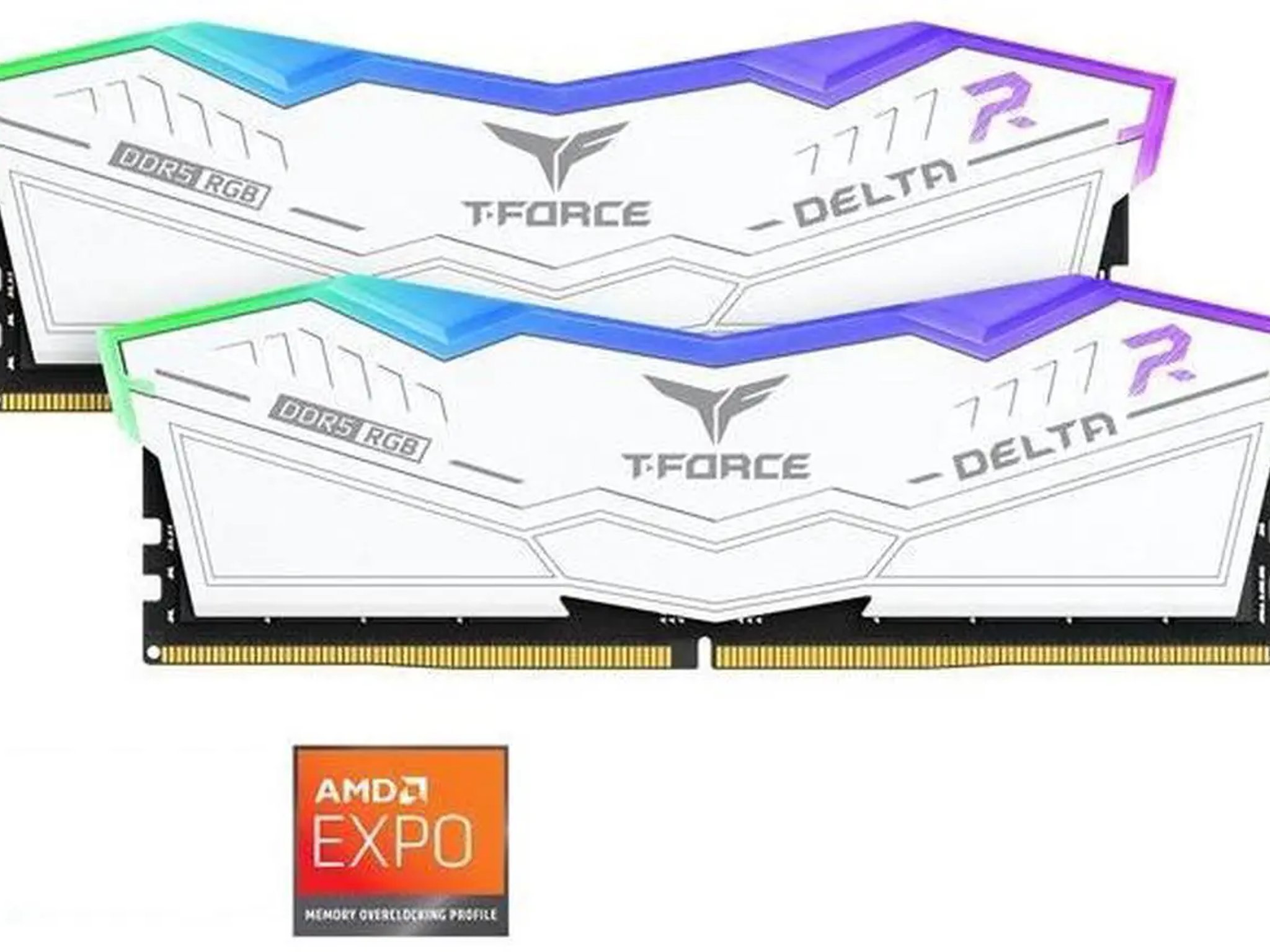 NEW - Team Group RGB 16GB (2 x 8GB) RAM DDR5 6000 PC5 48000 Desktop Memory White